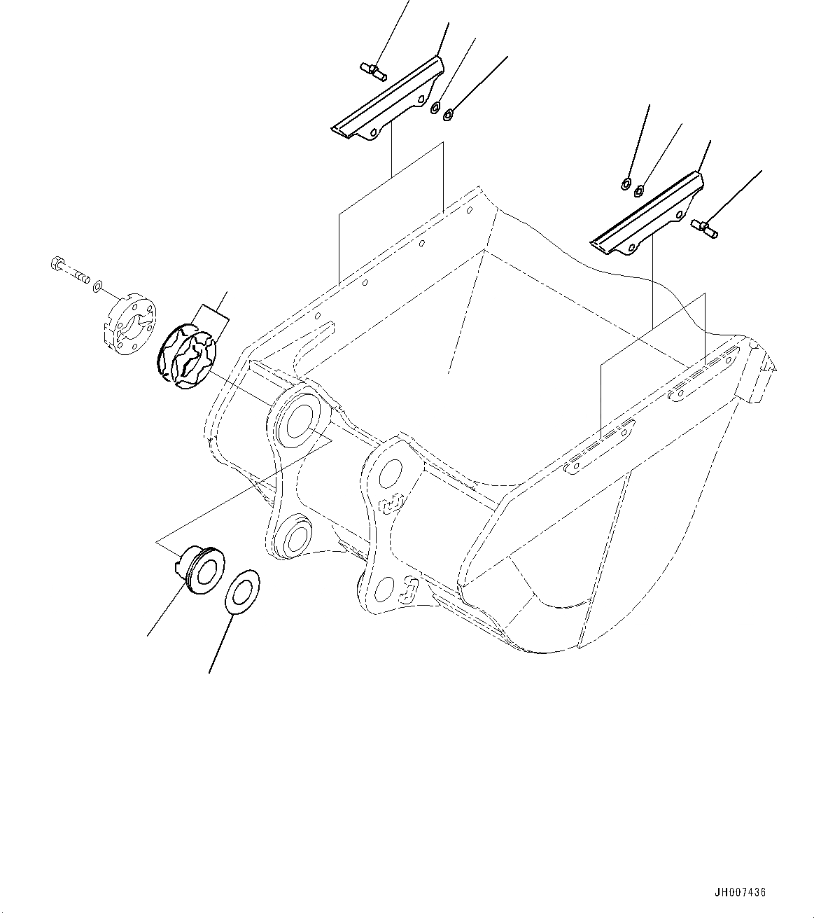 Схема запчастей Komatsu PC600LC-8E0 - КОВШ, КОЖУХ И SHIM (№-) КОВШ, .M, MM ШИР., WEAR ПЛАСТИНА, KMAX TOOTH, THRUST ADJUSTMENT, БОКОРЕЗЫ