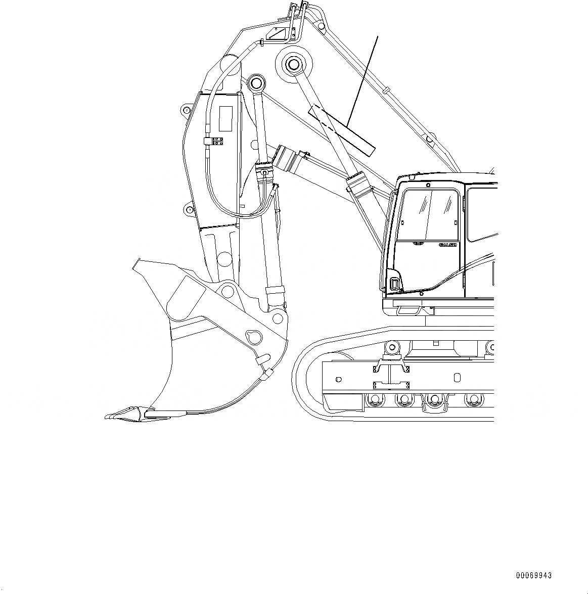 Схема запчастей Komatsu PC600LC-8E0 - ЛОГОТИП KOMATSU(№-) KOMATSU ЛОГОТИП, ДЛЯ ПРЯМАЯ ЛОПАТА CONFIGURATION