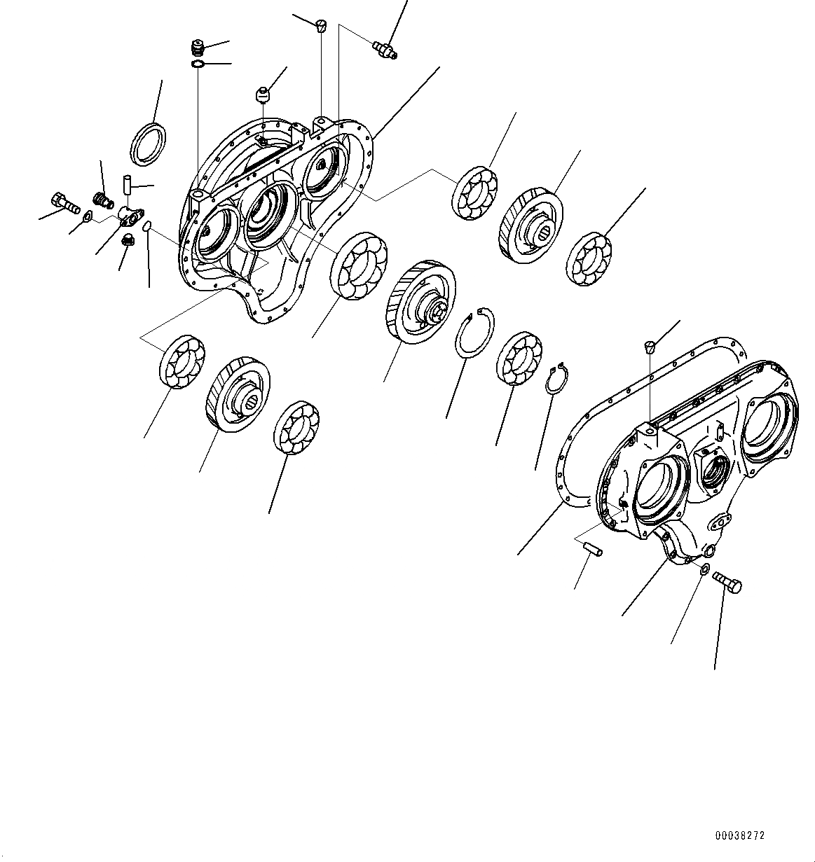 Схема запчастей Komatsu PC600-8E0 - POWER TAKEOFF, PTO(МЕХ-М ОТБОРА МОЩНОСТИ) ASSEMBLY (№-) POWER TAKEOFF