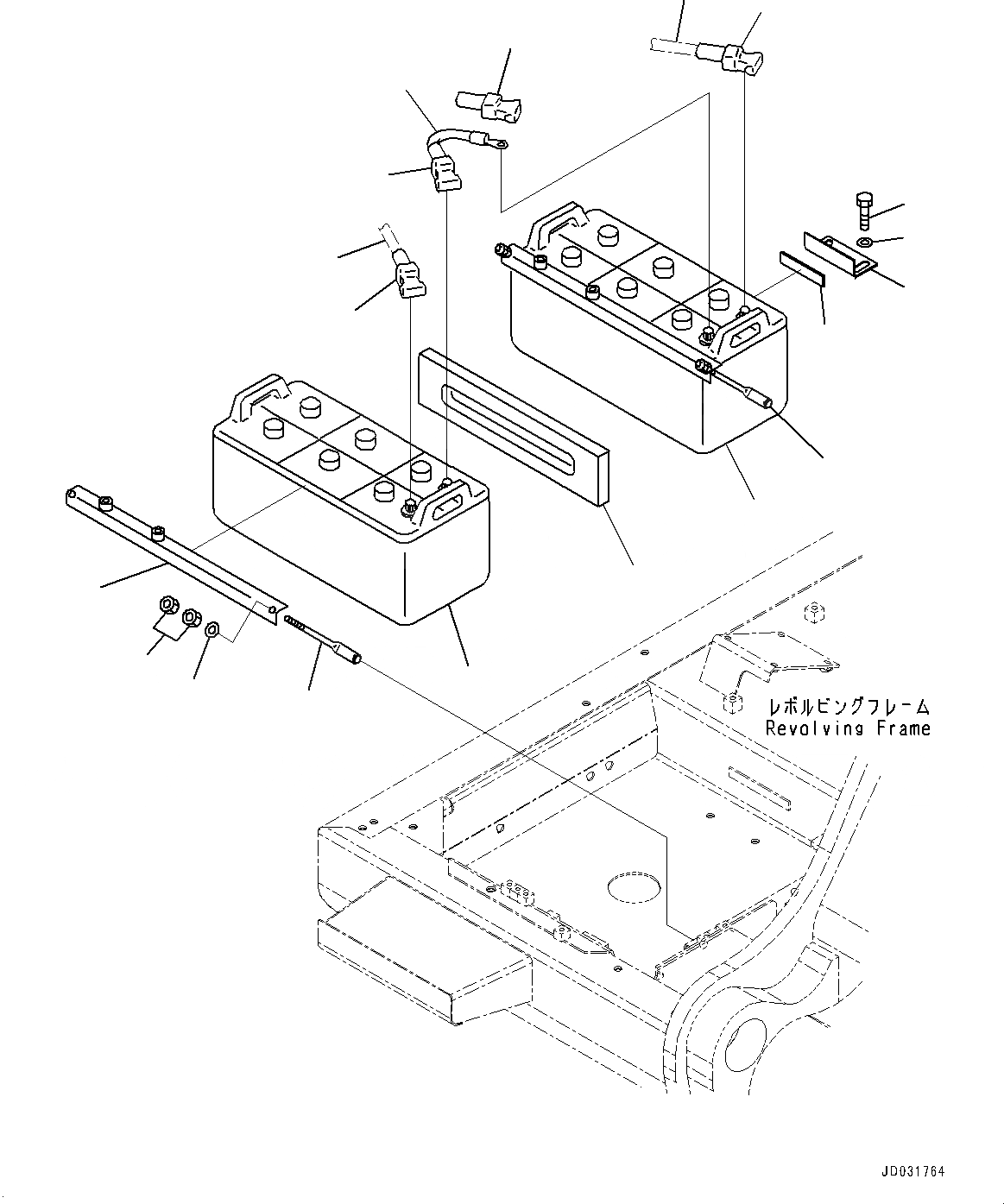 Схема запчастей Komatsu PC600-8E0 - АККУМУЛЯТОР (№-) АККУМУЛЯТОР