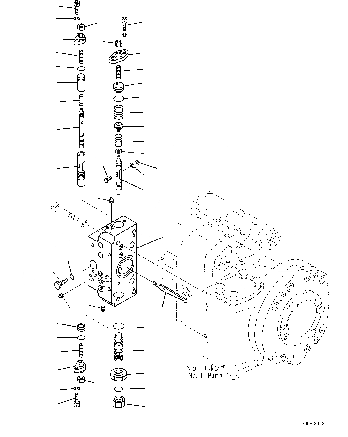 Схема запчастей Komatsu PC600-8E0 - ПОРШЕНЬ НАСОС, ВНУТР. ЧАСТИ, NO. НАСОС (/) (№-) ПОРШЕНЬ НАСОС