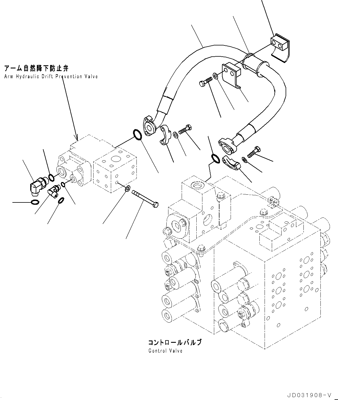 Схема запчастей Komatsu PC600-8E0 - РУКОЯТЬ И КОВШ ТРУБЫ, КЛАПАН ТРУБЫ (/) (№-) РУКОЯТЬ И КОВШ ТРУБЫ