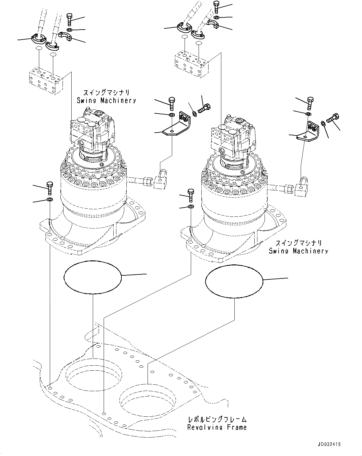 Схема запчастей Komatsu PC600-8E0 - МЕХАНИЗМ ПОВОРОТА И МОТОР, КОРПУС И ФЛАНЕЦ (№-) МЕХАНИЗМ ПОВОРОТА И МОТОР