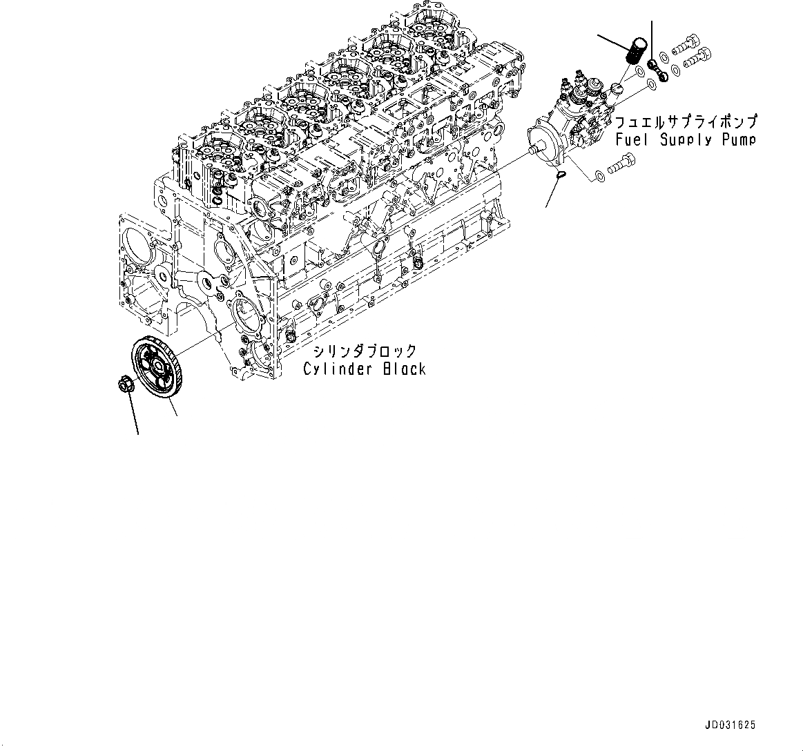 Схема запчастей Komatsu SAA6D140E-5B - ТОПЛИВН. НАСОС, ПРИВОД (№98-) ТОПЛИВН. НАСОС