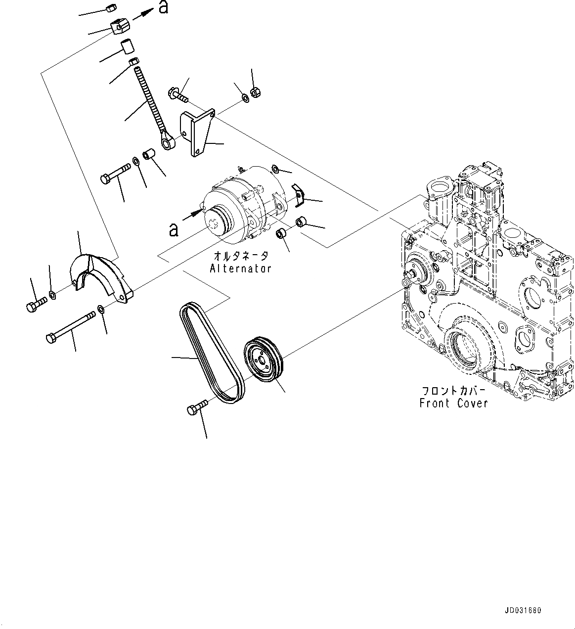 Схема запчастей Komatsu SAA6D140E-5B - ГЕНЕРАТОР, КРЕПЛЕНИЕ (№98-) ГЕНЕРАТОР, AMP, ДЛЯ ЗАПЫЛЕНН МЕСТН. ARRANGEMENT