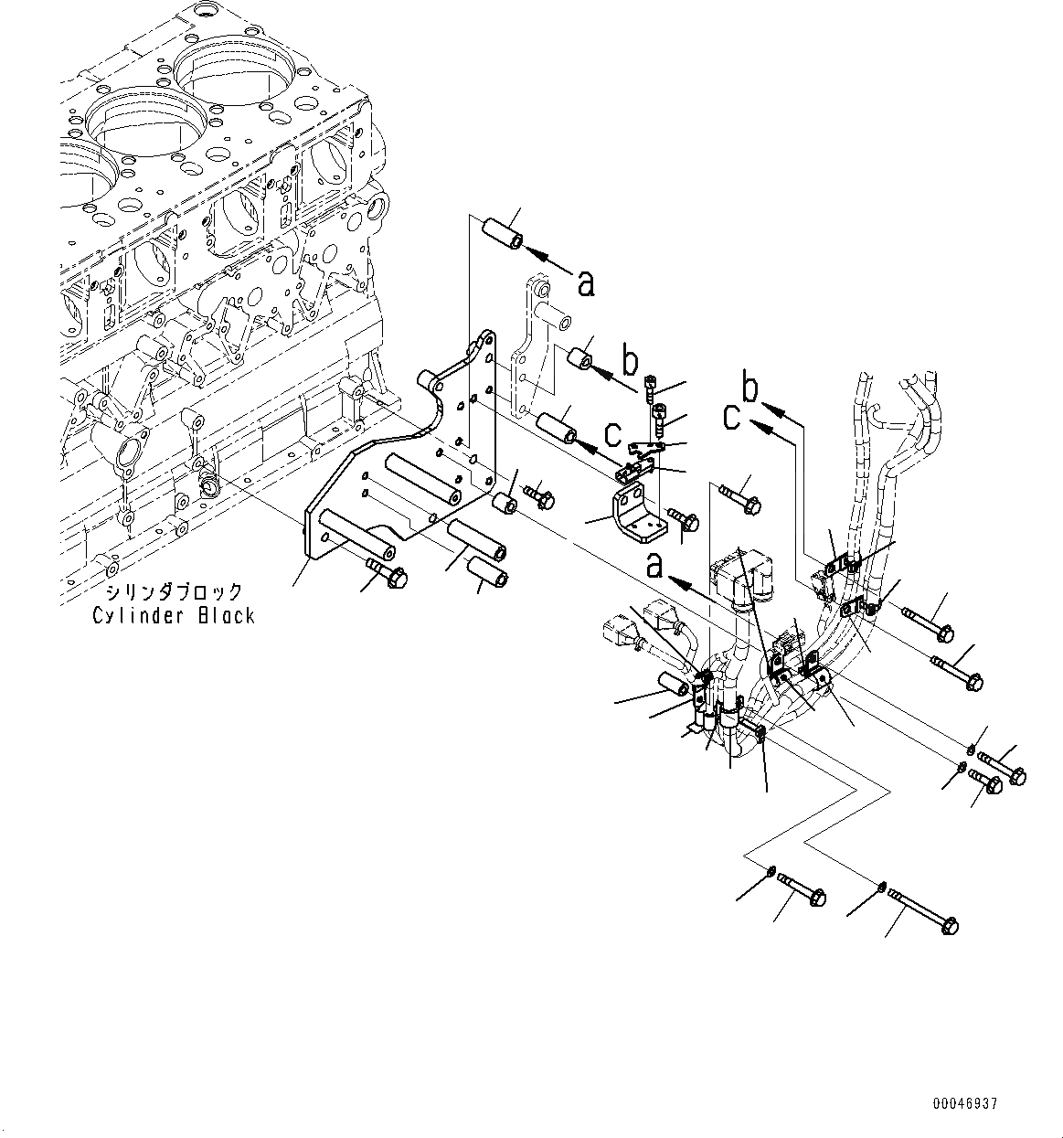 Схема запчастей Komatsu SAA6D140E-5B - ПРОВОДКА, (/) (№98-) ПРОВОДКА