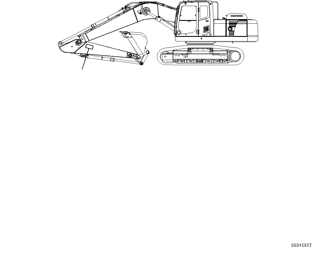 Схема запчастей Komatsu PC200LC-8E0 - ПРЕДУПРЕЖДАЮЩ. МАРКИРОВКАS, KEEP OFF РАБОЧ.ING RANGES (№8-) ПРЕДУПРЕЖДАЮЩ. МАРКИРОВКАS, KEEP OFF РАБОЧ.ING RANGES, РУКОЯТЬ