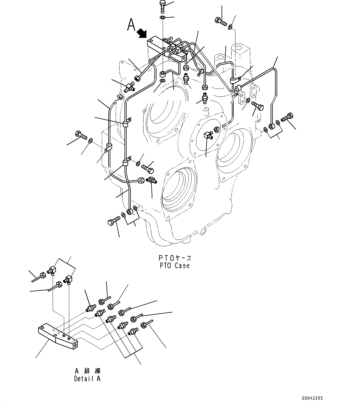 Схема запчастей Komatsu PC1250-8R - POWER TAKEOFF, СМАЗЫВАЮЩ. ЛИНИЯ (№-) POWER TAKEOFF, VHMS