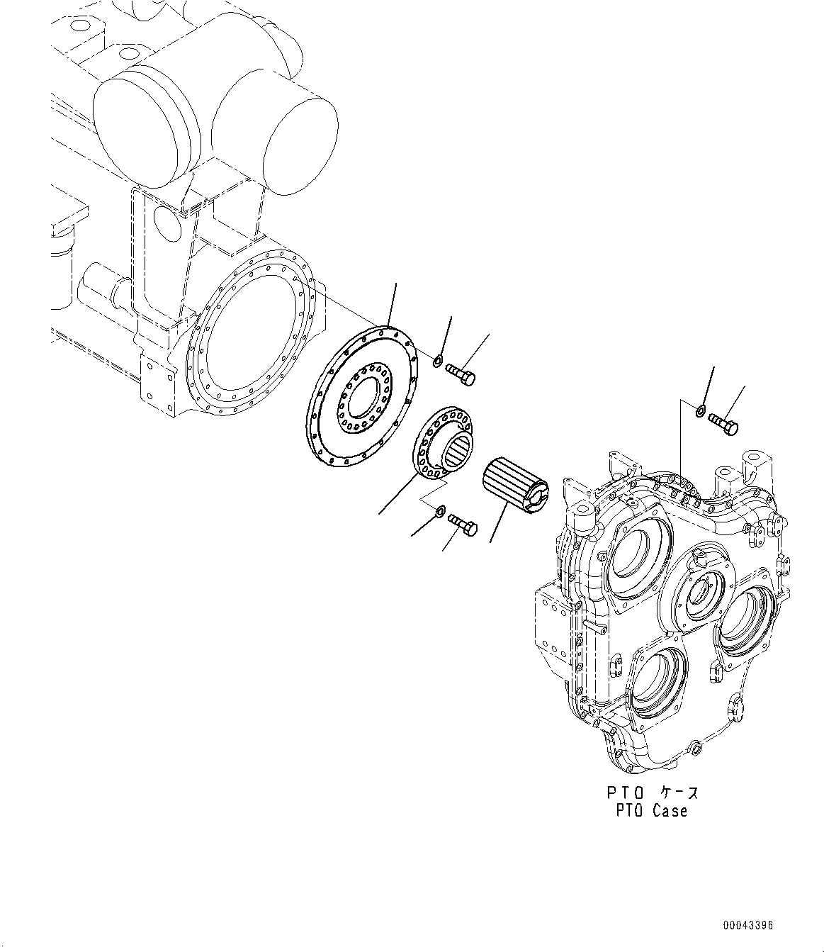 Схема запчастей Komatsu PC1250-8R - POWER TAKEOFF, КРЕПЛЕНИЕ (№-) POWER TAKEOFF, ЗАПЫЛЕНН МЕСТН. ARRANGEMENT, VHMS