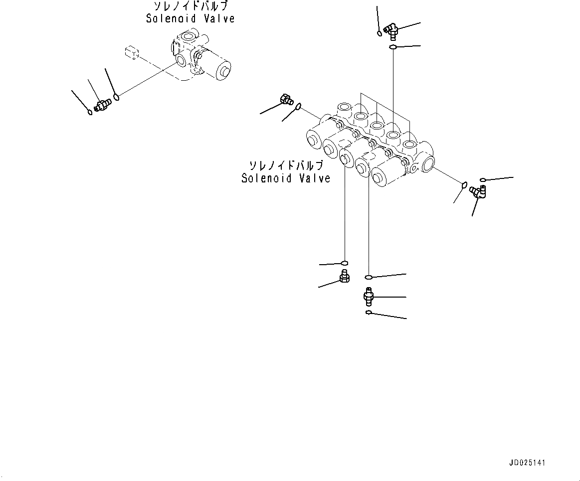 Схема запчастей Komatsu PC1250-8R - СОЛЕНОИДНЫЙ КЛАПАН, КОМПОНЕНТЫ (/) (№-) СОЛЕНОИДНЫЙ КЛАПАН