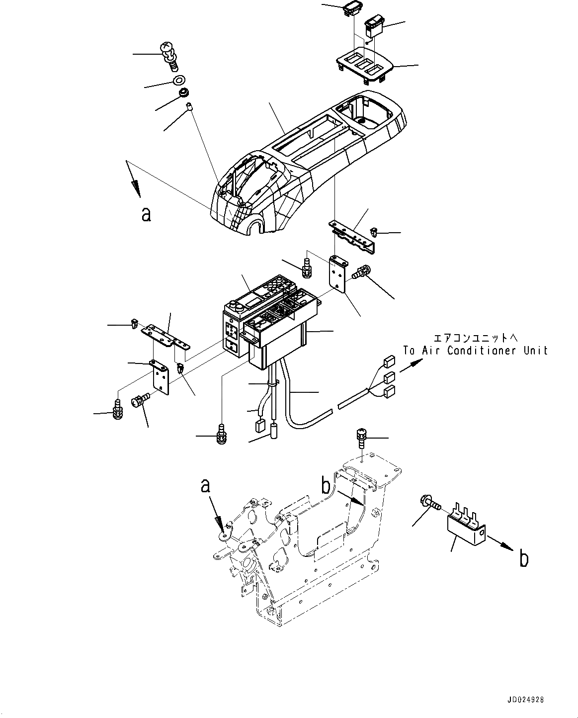 Схема запчастей Komatsu PC1250-8R - ОСНОВН. КОНСТРУКЦИЯ, ПОЛ, КОНСОЛЬ, ЛЕВ. (/) (№-) ОСНОВН. КОНСТРУКЦИЯ, С AM-FM РАДИО ДЛЯ АЗИИ, VHMS, АВТОМАТИЧ.-СИСТ. СМАЗКИ СИСТЕМА