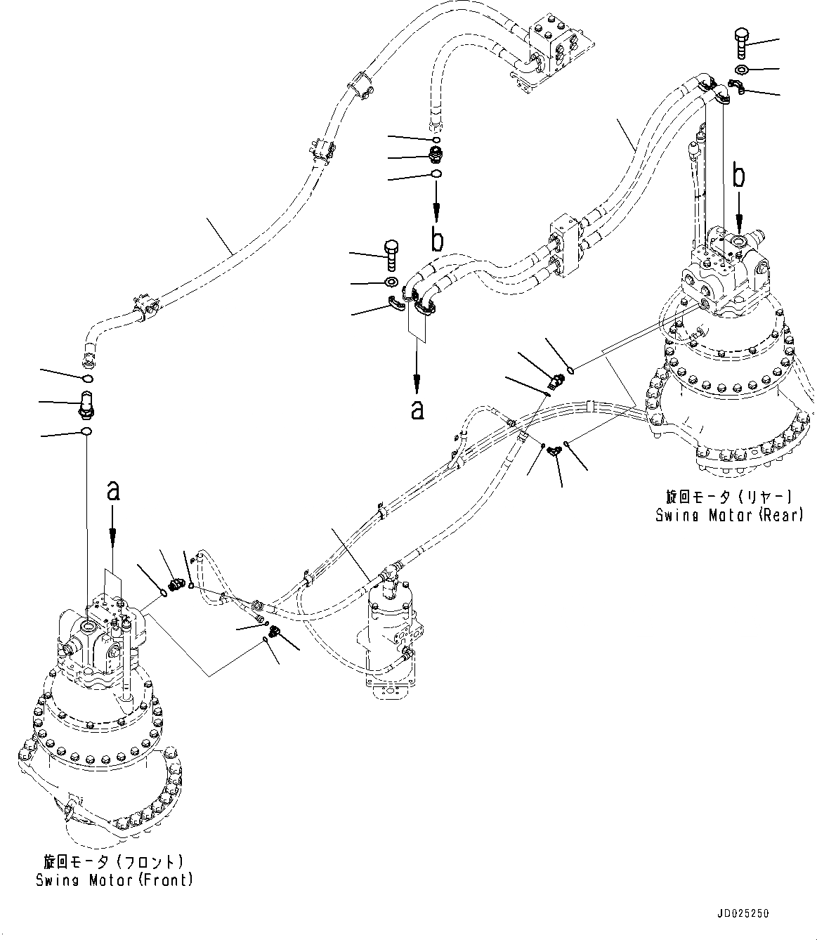 Схема запчастей Komatsu PC1250-8R - МОТОР ПОВОРОТА, (№-) МОТОР ПОВОРОТА