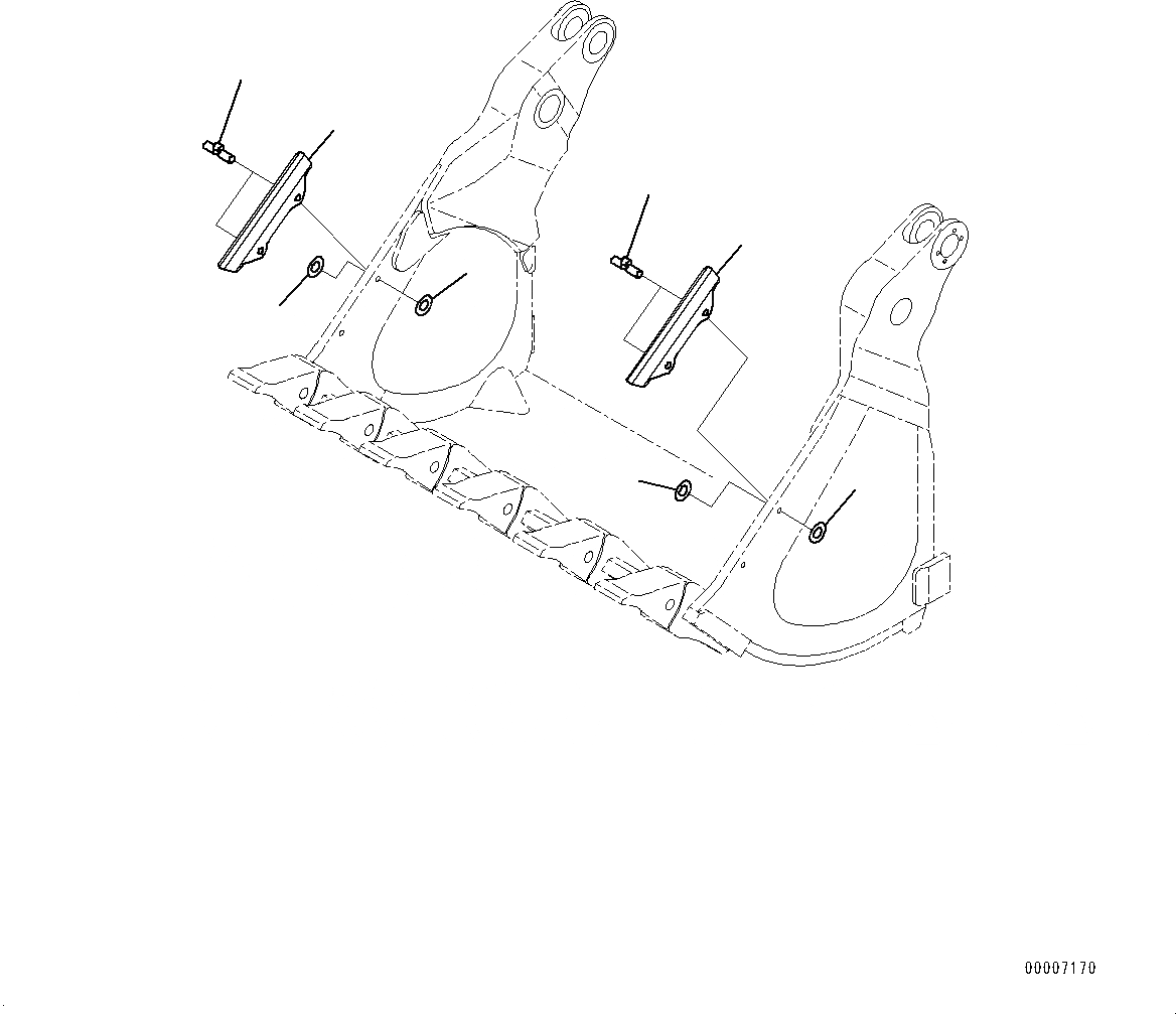 Схема запчастей Komatsu PC1250-8R - КОВШ, БОКОРЕЗЫ (№-) КОВШ, .M, ГОРИЗОНТАЛЬН. ПАЛЕЦ, НИЖН. РАЗГРУЗКА ТИП