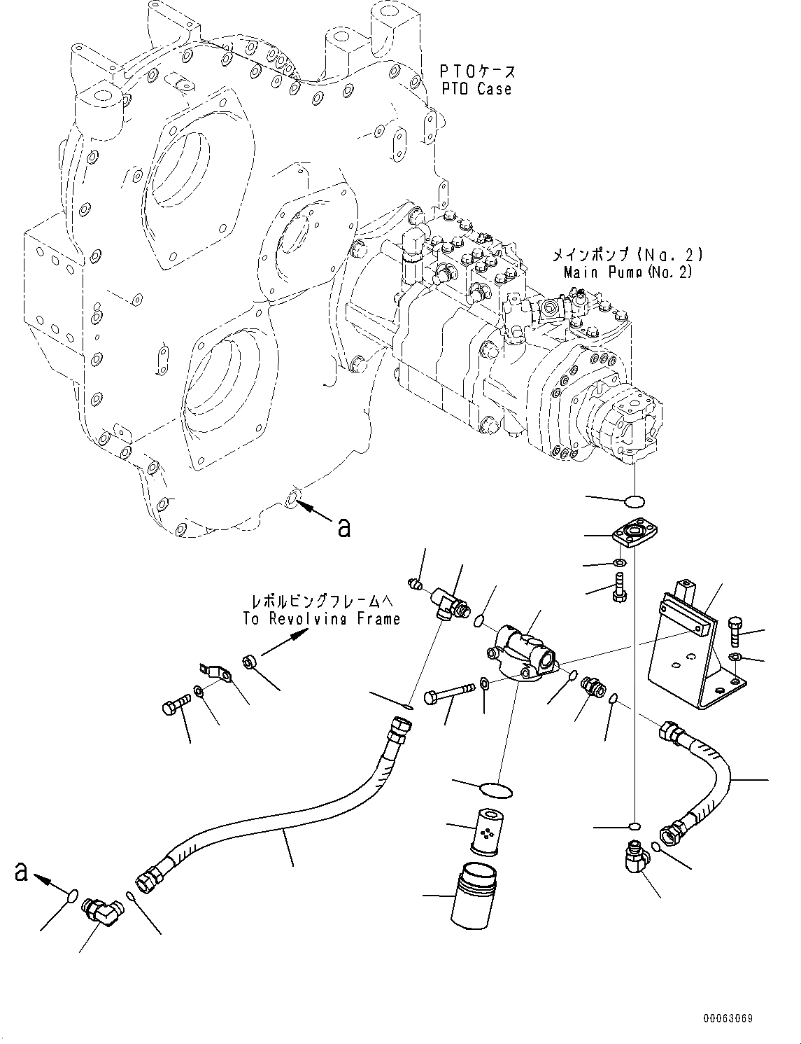 Схема запчастей Komatsu PC1250-8R - POWER TAKEOFF, ВСАСЫВ. ТРУБЫ (№-) POWER TAKEOFF, EXTREME HOT AREA СПЕЦ-ЯIFICATION ( DEG C), ЗАПЫЛЕНН МЕСТН. ARRANGEMENT