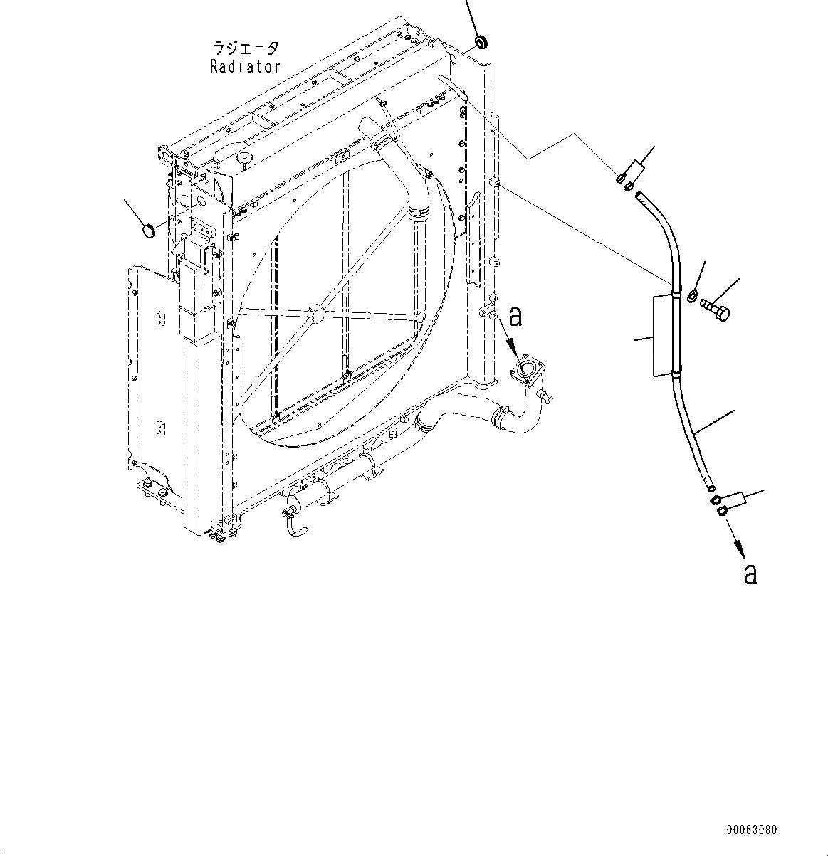 Схема запчастей Komatsu PC1250-8R - СИСТЕМА ОХЛАЖДЕНИЯ, РАДИАТОР BYPASS ШЛАНГИ (№-) СИСТЕМА ОХЛАЖДЕНИЯ, АВТОМАТИЧ. КОНДИЦ. ВОЗДУХА, HOT AREA ARRANGEMENT (+DEG C)