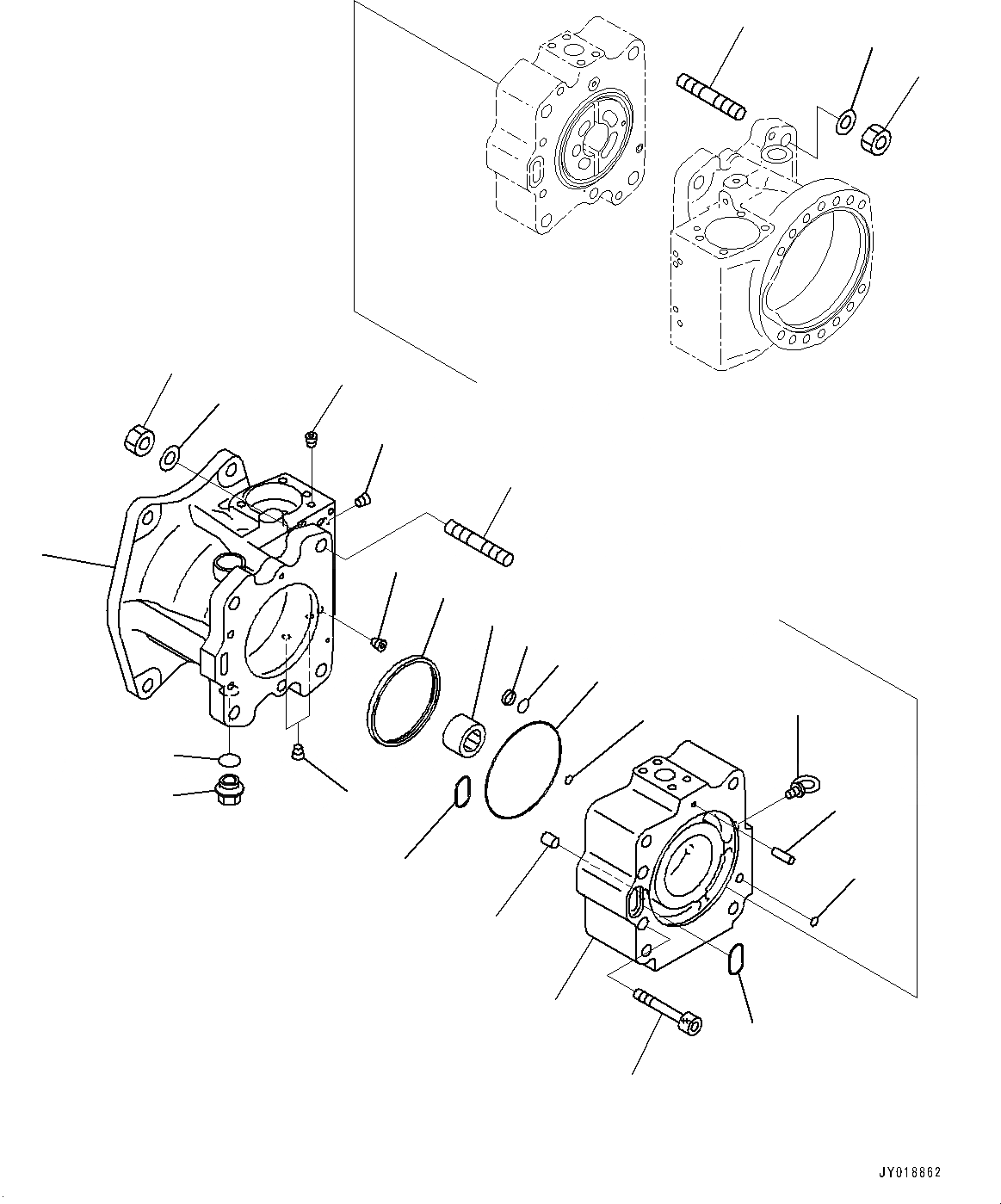 Схема запчастей Komatsu PC1250-8R - NO. НАСОС, ВНУТР. ЧАСТИ (/) (№9-) NO. НАСОС