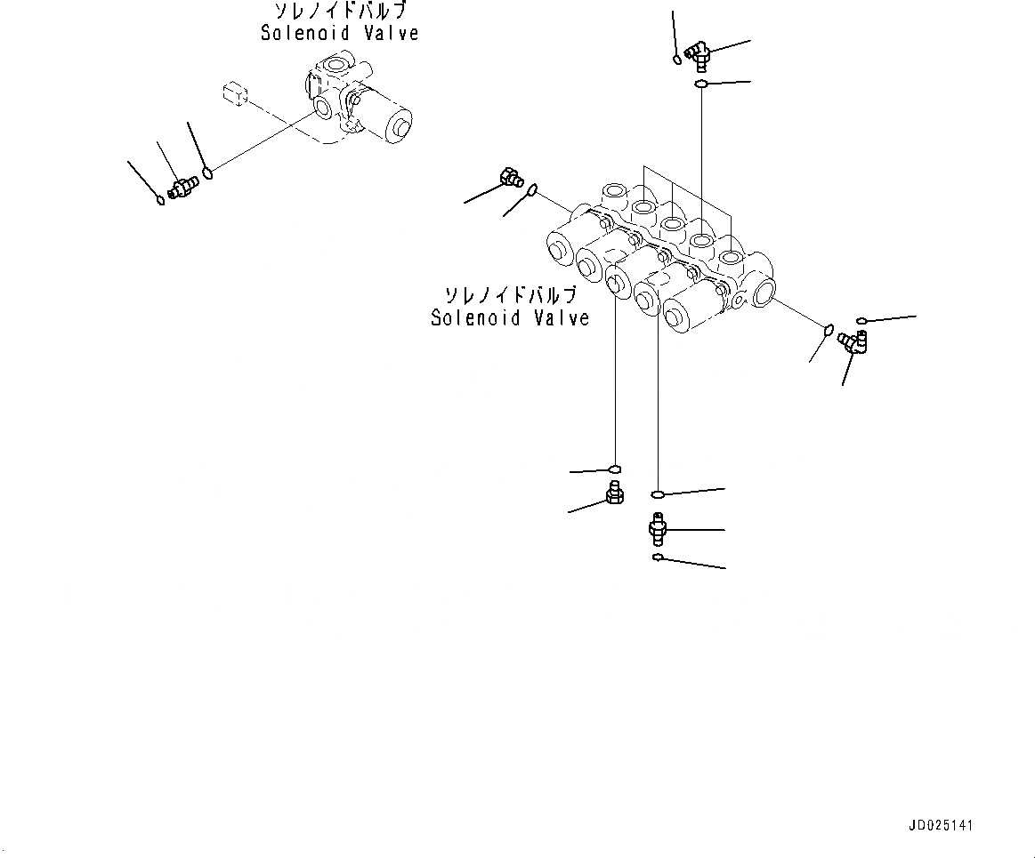 Схема запчастей Komatsu PC1250SP-8R - СОЛЕНОИДНЫЙ КЛАПАН, КОМПОНЕНТЫ (/) (№-) СОЛЕНОИДНЫЙ КЛАПАН