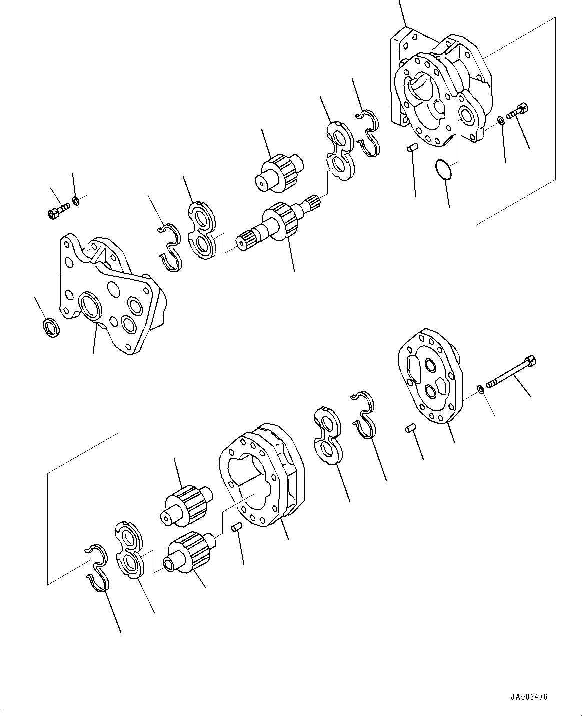 Схема запчастей Komatsu D375A-6R - СИЛОВАЯ ПЕРЕДАЧА, ПРИВОД НАСОС, BAL () + 8 (№-) СИЛОВАЯ ПЕРЕДАЧА, ДЛЯ MACHINE С VHMS (VHMS)
