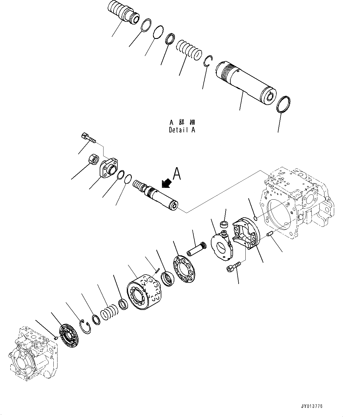 Схема запчастей Komatsu D375A-6R - ГИДР. НАСОС., ВНУТР. ЧАСТИ (/) (№-) ГИДР. НАСОС.