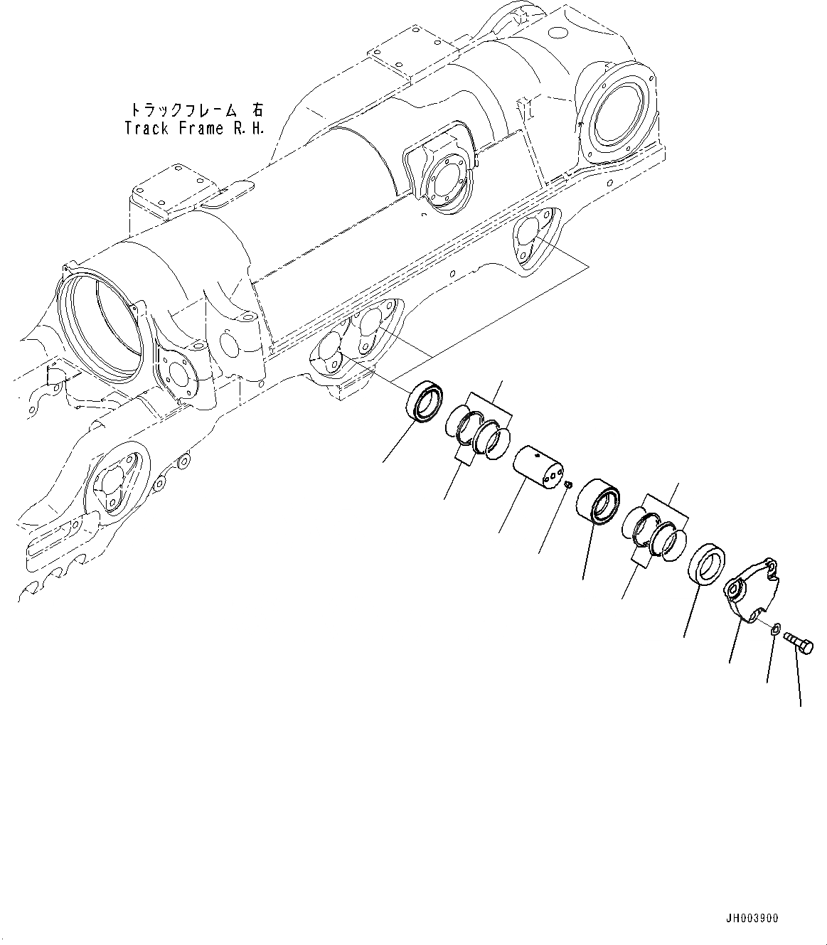 Схема запчастей Komatsu D375A-6R - ГУСЕНИЧНАЯ РАМА, CARTRIDGE ПАЛЕЦ, ПРАВ. (/) (№-) ГУСЕНИЧНАЯ РАМА, С ЗАЩИТА ОПОРНЫХ КАТКОВ, ДЛЯ ХОЛОДН. AREA СПЕЦ-ЯIFICATION