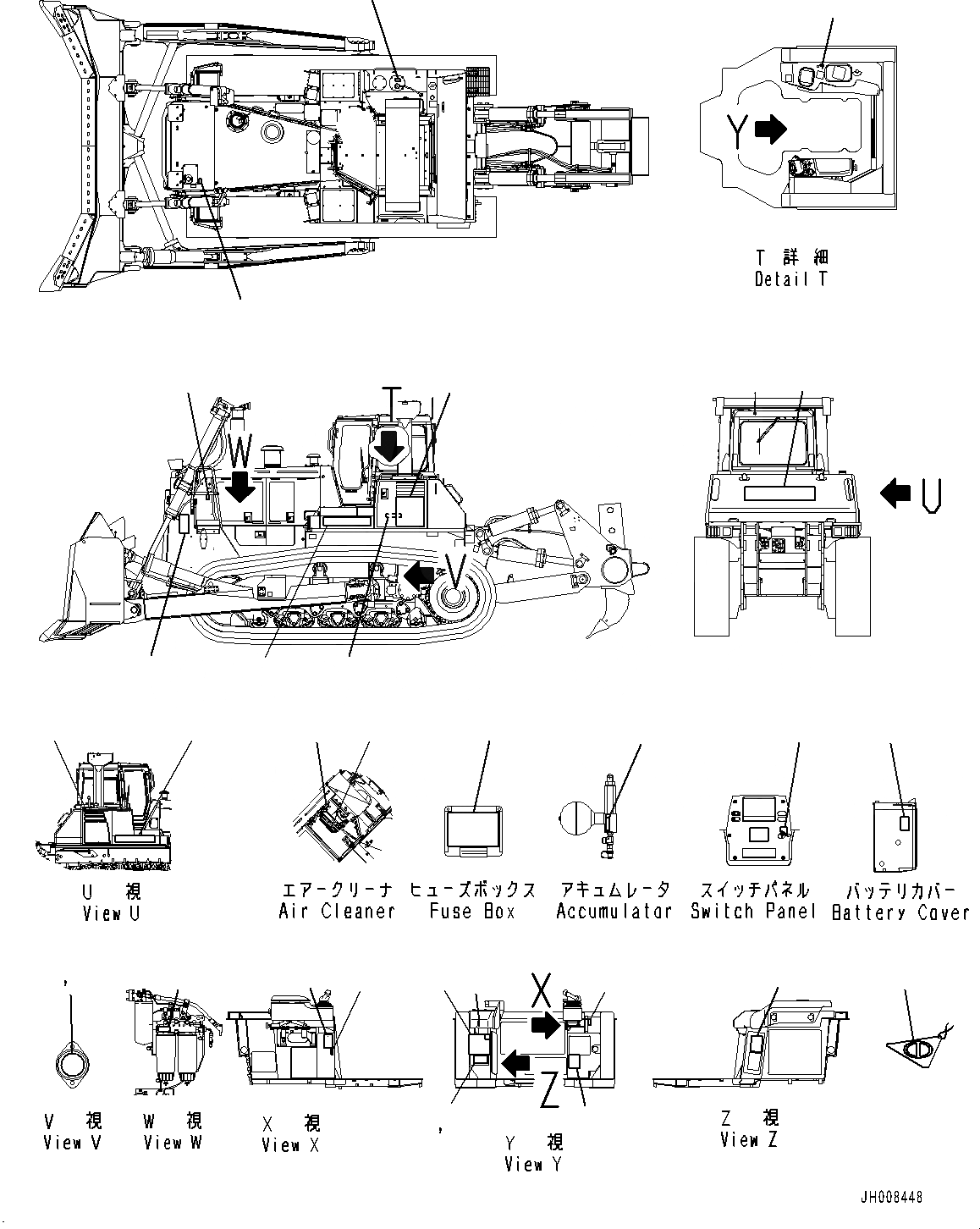 Схема запчастей Komatsu D375A-6R - МАРКИРОВКА (№-) МАРКИРОВКА, ПОРТУГАЛ.-АНГЛ.