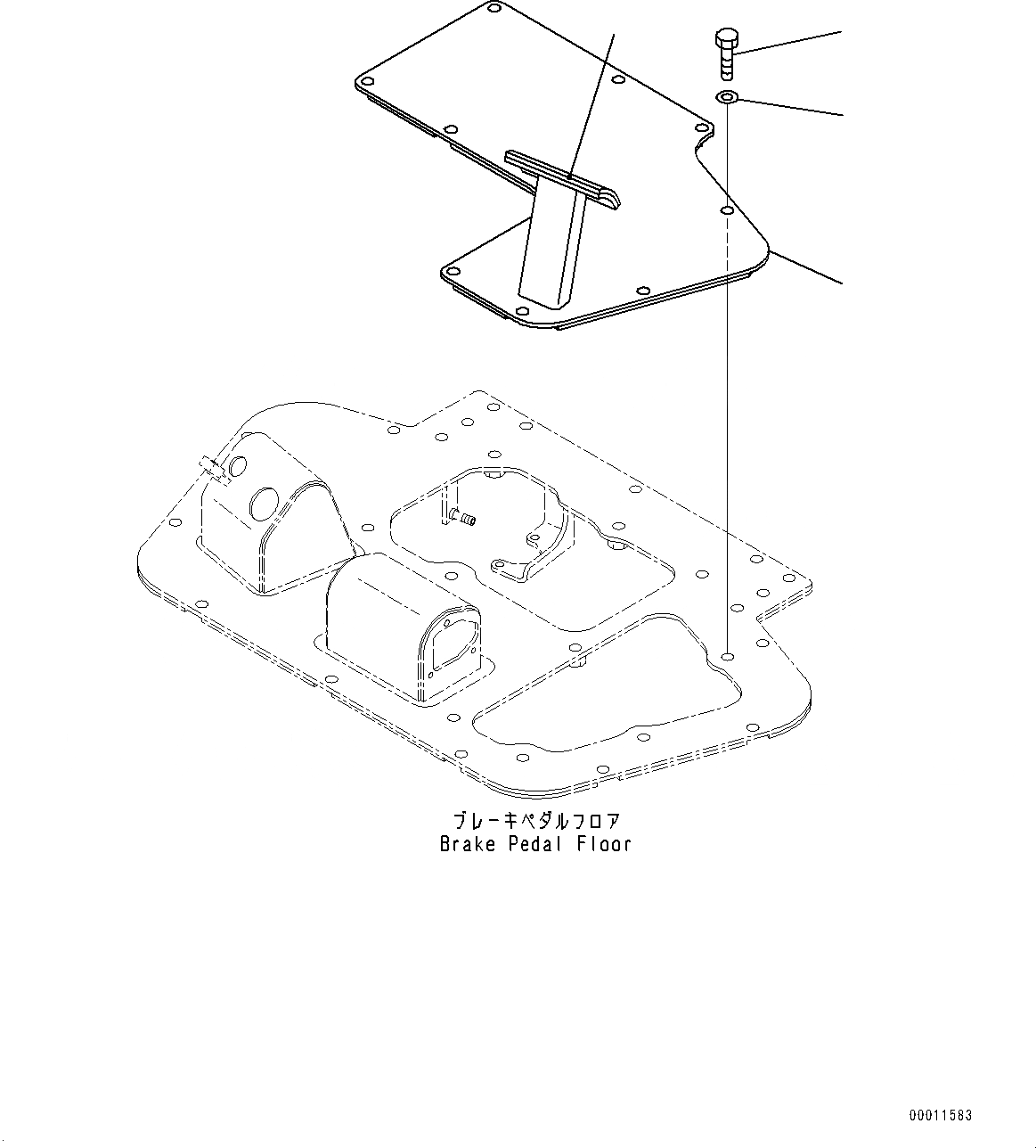 Схема запчастей Komatsu D475ASD-5E0 - FOOTREST КРЫШКА(№7-) FOOTREST COVER