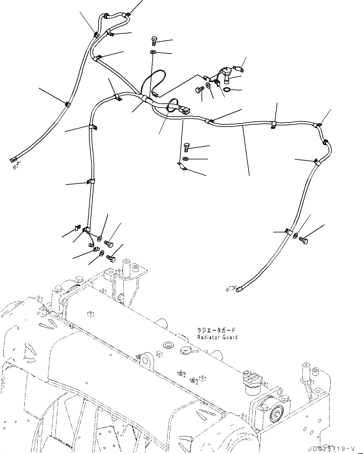 Схема запчастей Komatsu D475ASD-5E0 - ЗАЩИТА РАДИАТОРА, ДАТЧИК И ПРОВОДКА КРЕПЛЕНИЕ (№7-) ЗАЩИТА РАДИАТОРА