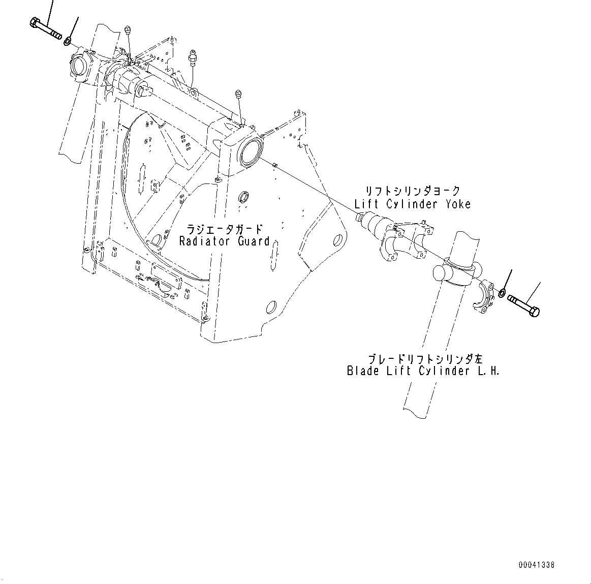 Схема запчастей Komatsu D475ASD-5E0 - ЗАЩИТА РАДИАТОРА, СТОЙКА КРЫШКА БОЛТ (№7-) ЗАЩИТА РАДИАТОРА