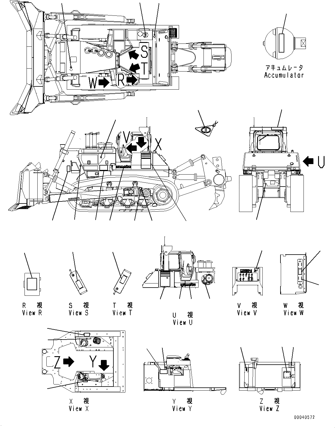 Схема запчастей Komatsu D475ASD-5E0 - МАРКИРОВКА, (№7-9) МАРКИРОВКА