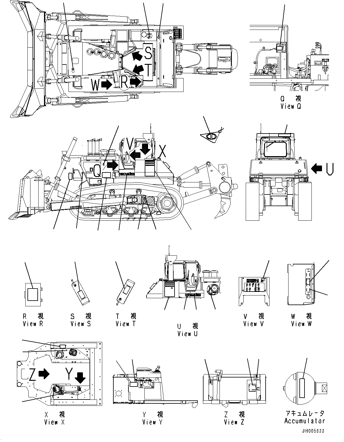 Схема запчастей Komatsu D475ASD-5E0 - МАРКИРОВКА, (№9-) МАРКИРОВКА, EXTREMELY BAD ТОПЛИВН. И ПЛОХ. ТОПЛИВО ARRANGEMENT СПЕЦ-Я. ВОДН.+DUST