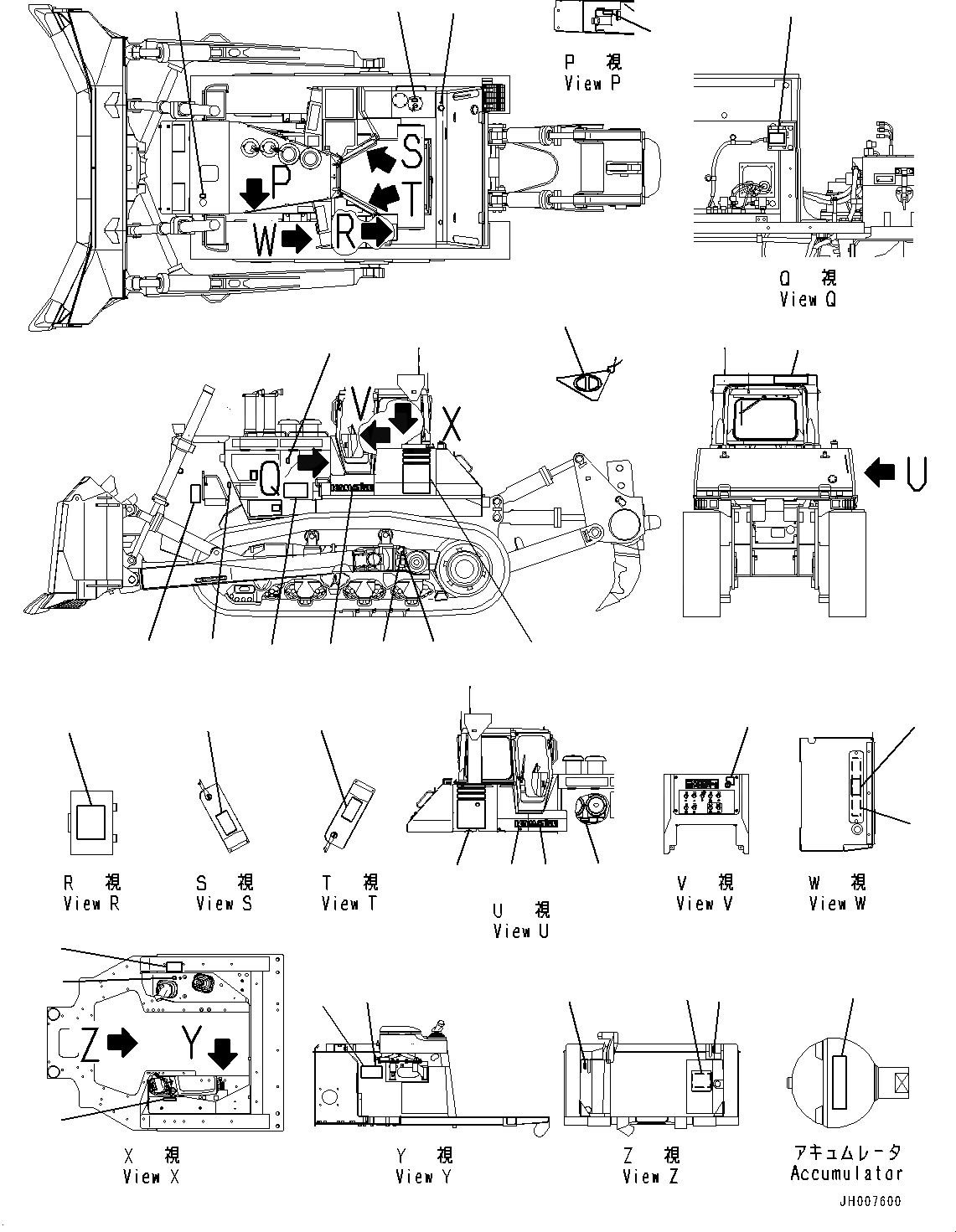 Схема запчастей Komatsu D475ASD-5E0 - МАРКИРОВКА, (№-) МАРКИРОВКА, EXTREMELY BAD ТОПЛИВН. И ПЛОХ. ТОПЛИВО ARRANGEMENT СПЕЦ-Я. ВОДН.+DUST