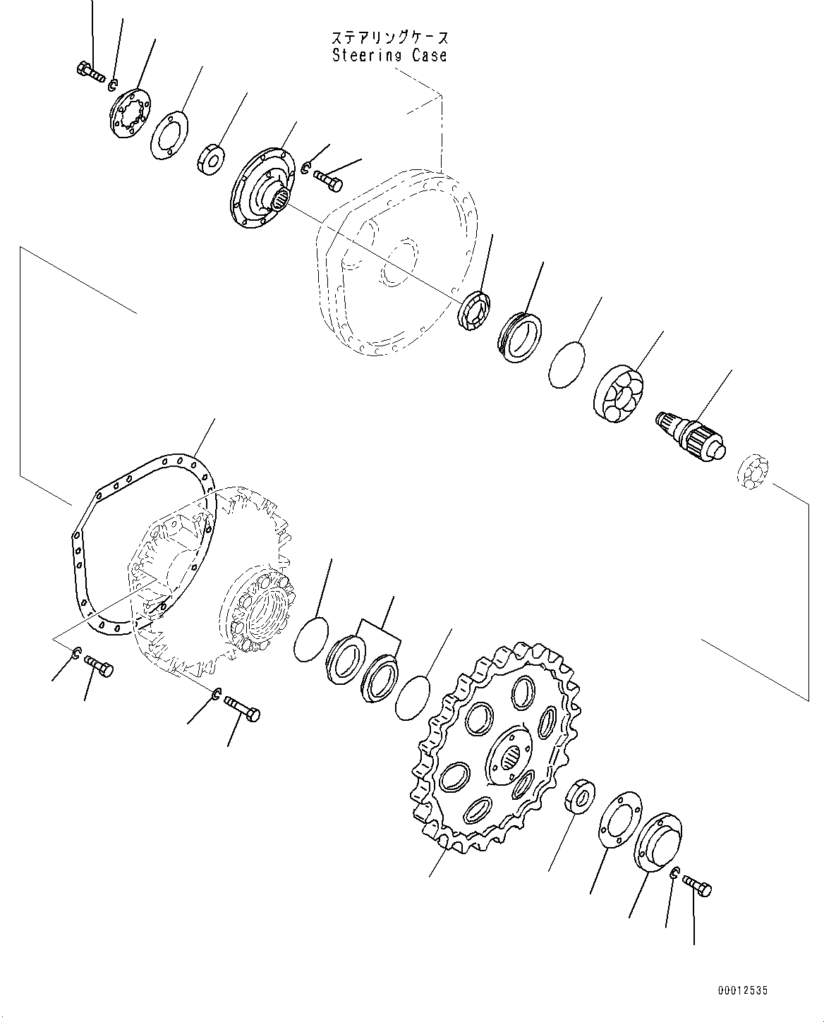 Схема запчастей Komatsu D21A-8E0 - КОНЕЧНАЯ ПЕРЕДАЧА, ЗВЕЗДОЧКА (№9-) КОНЕЧНАЯ ПЕРЕДАЧА
