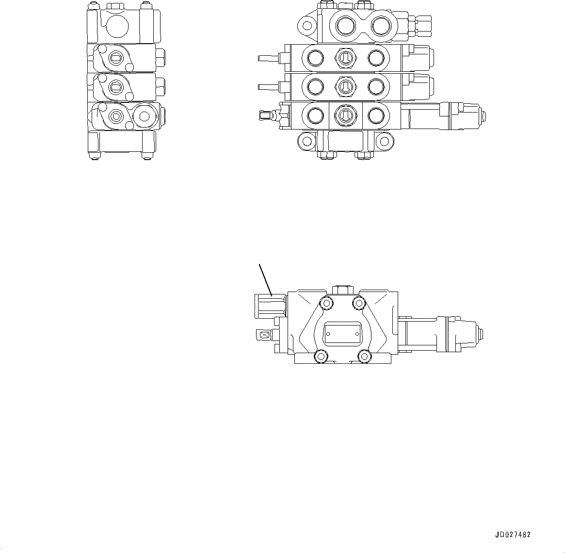 Схема запчастей Komatsu D21A-8E0 - ГИДРАВЛ МАСЛ. УПРАВЛЯЮЩ. КЛАПАН, ВНУТР. ЧАСТИ (/7) (№9-) ГИДРАВЛ МАСЛ. УПРАВЛЯЮЩ. КЛАПАН, 3-Х СЕКЦИОНН.