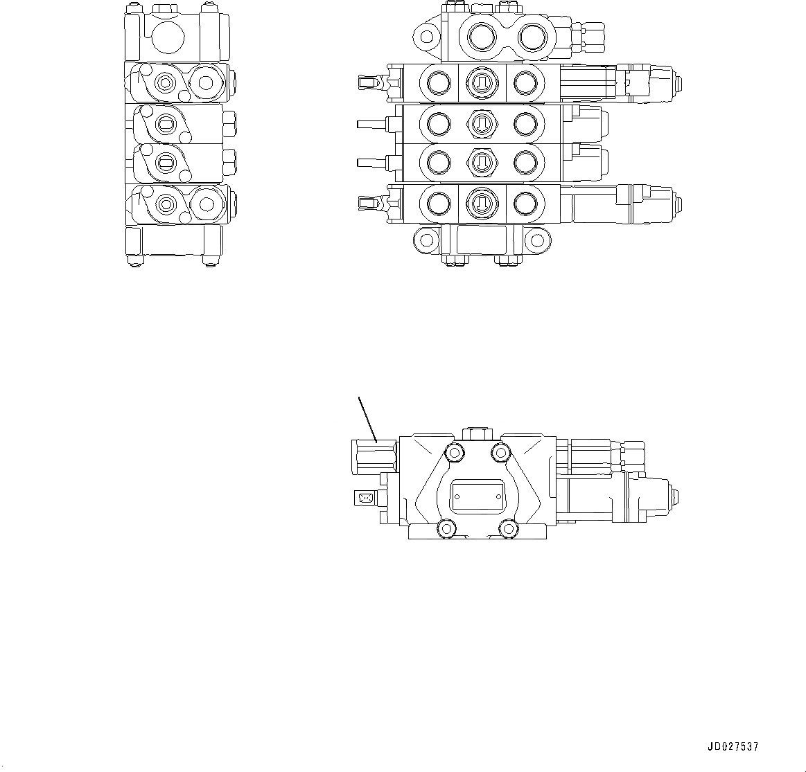 Схема запчастей Komatsu D21A-8E0 - ГИДРАВЛ МАСЛ. УПРАВЛЯЮЩ. КЛАПАН, ВНУТР. ЧАСТИ (7/9) (№9-) ГИДРАВЛ МАСЛ. УПРАВЛЯЮЩ. КЛАПАН, 4-Х СЕКЦИОНН.