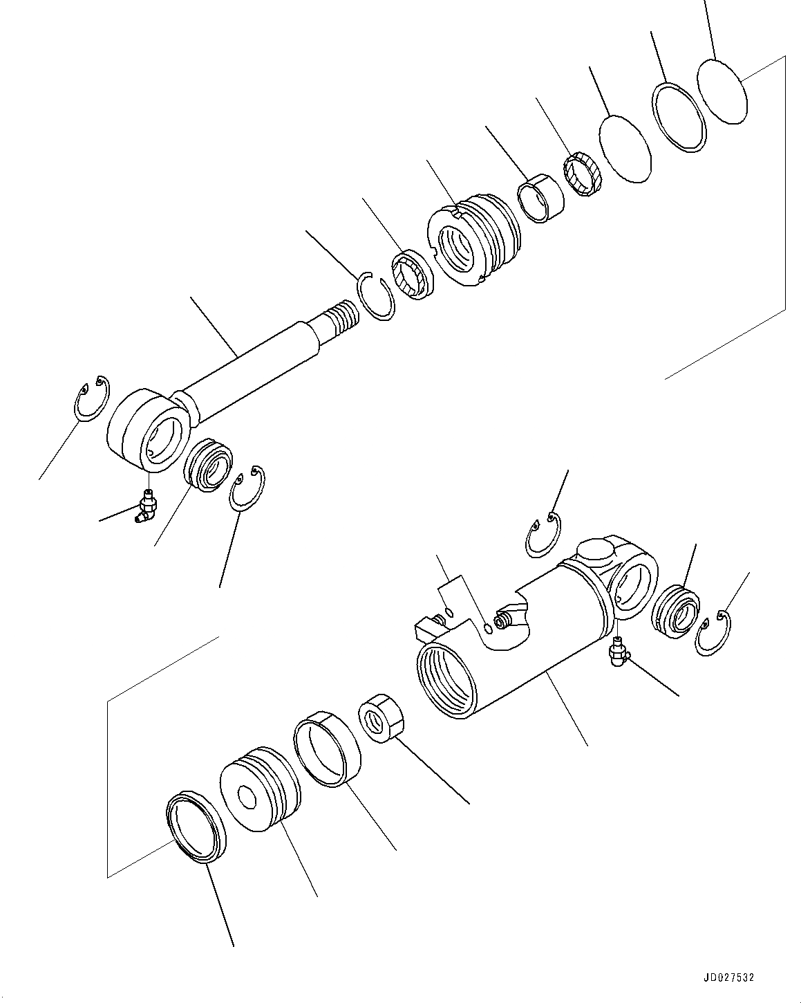 Схема запчастей Komatsu D21A-8E0 - DOZER ЦИЛИНДР ПЕРЕКОСА ОТВАЛА (№9-) DOZER ЦИЛИНДР ПЕРЕКОСА ОТВАЛА