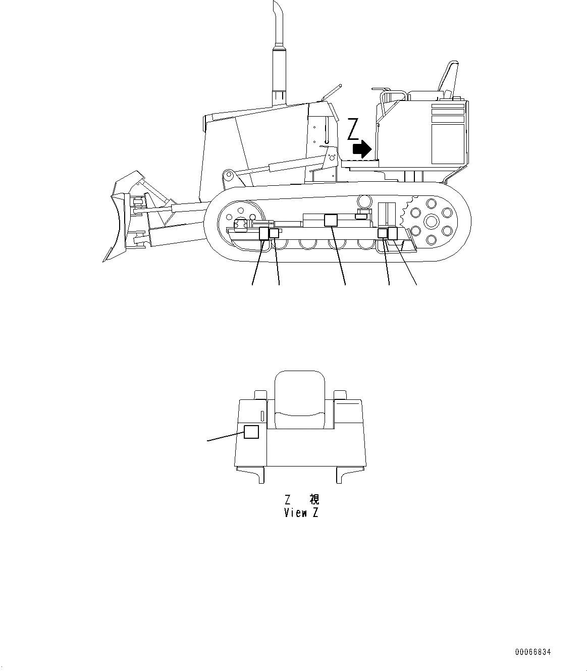 Схема запчастей Komatsu D21A-8E0 - BALANCING POSITION И LIFT POINT MARK (№9-) BALANCING POSITION И LIFT POINT MARK