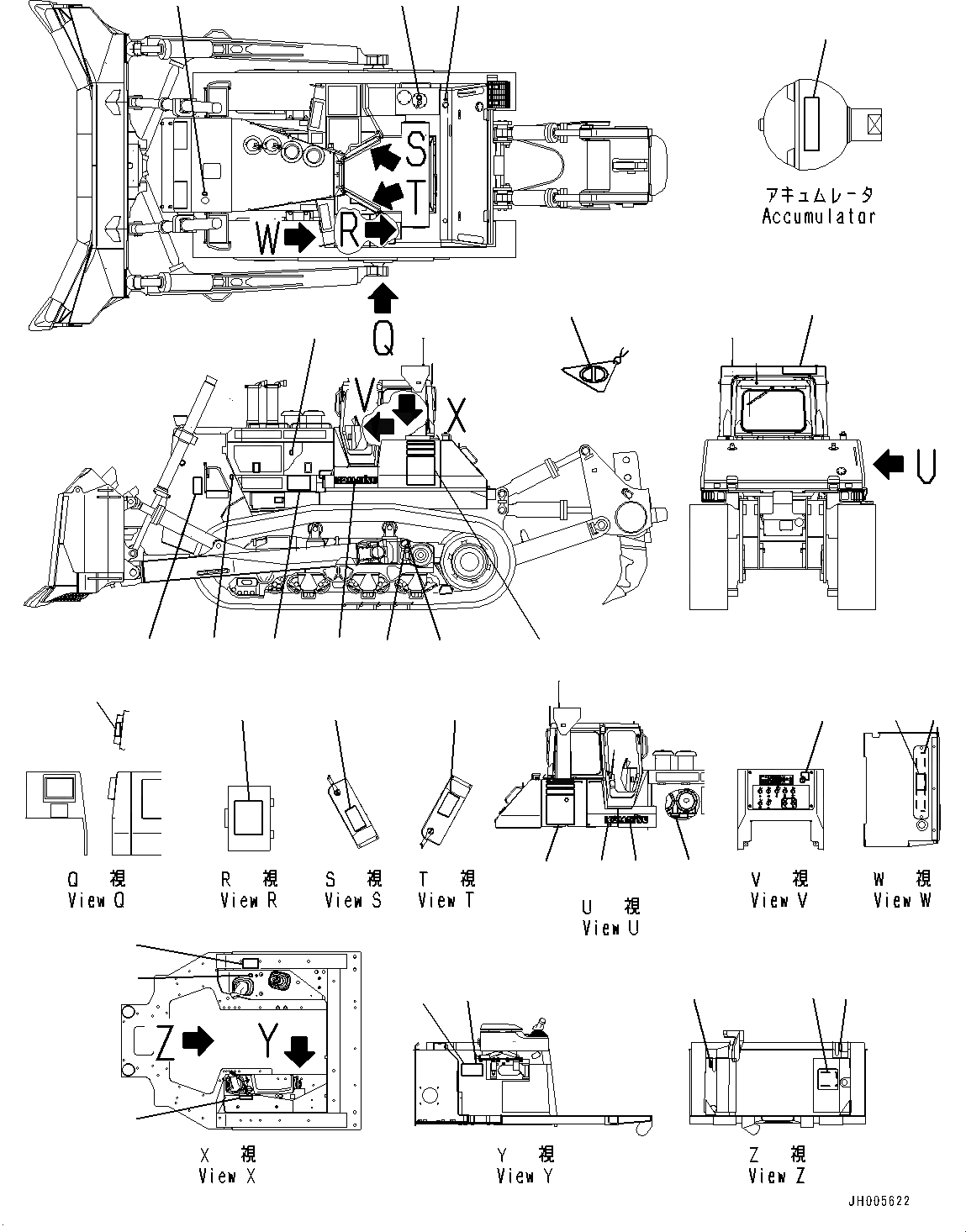 Схема запчастей Komatsu D475ASD-5E0 - МАРКИРОВКА, (№9-) МАРКИРОВКА, MINING СПЕЦ-ЯIFICATION