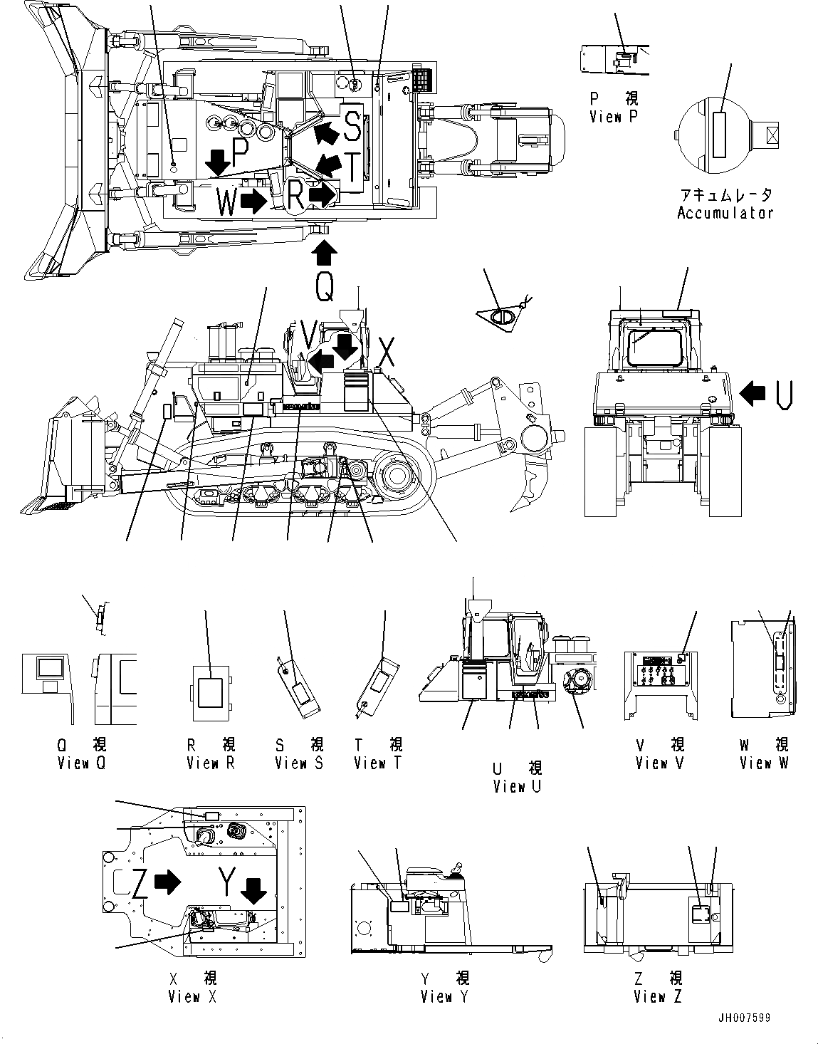 Схема запчастей Komatsu D475ASD-5E0 - МАРКИРОВКА, (№-) МАРКИРОВКА, MINING СПЕЦ-ЯIFICATION