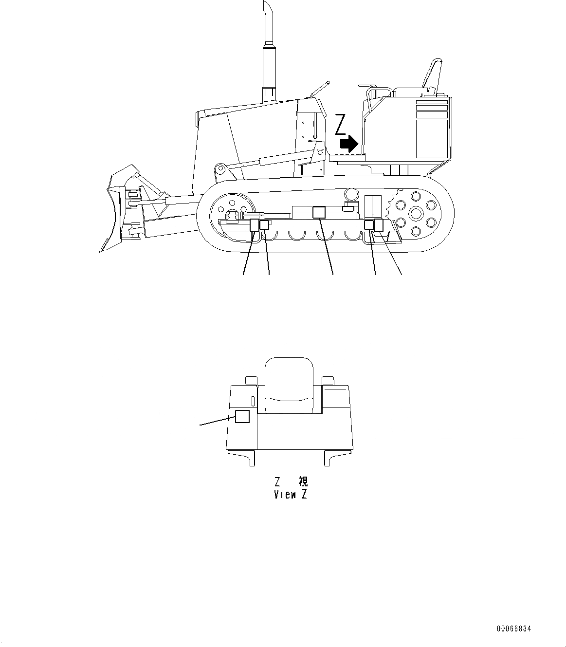 Схема запчастей Komatsu D21P-8E0 - BALANCING POSITION И LIFT POINT MARK (№9-) BALANCING POSITION И LIFT POINT MARK