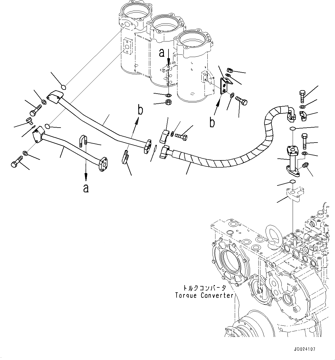 Схема запчастей Komatsu D475A-5E0 - СИЛОВАЯ ПЕРЕДАЧА, ПОДАЮЩ. ТРУБЫ (/) (№7-) СИЛОВАЯ ПЕРЕДАЧА