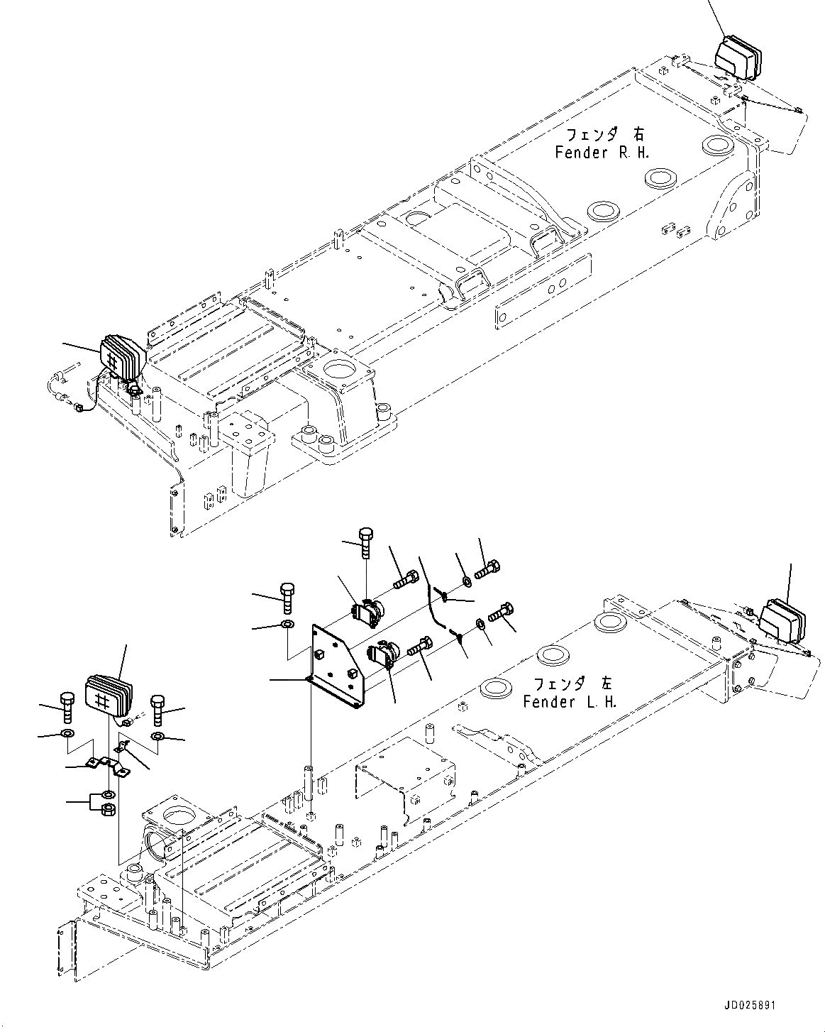 Схема запчастей Komatsu D475A-5E0 - КРЫЛО, ЛАМПА РАБОЧ. ОСВЕЩЕНИЯ (№7-) КРЫЛО, ЕС ARRANGEMENT, ВЫСОК. ЕМК. АККУМУЛЯТОР, ДЛЯ ОТВАЛ С ДВОЙН. ПЕРЕКОСОМ