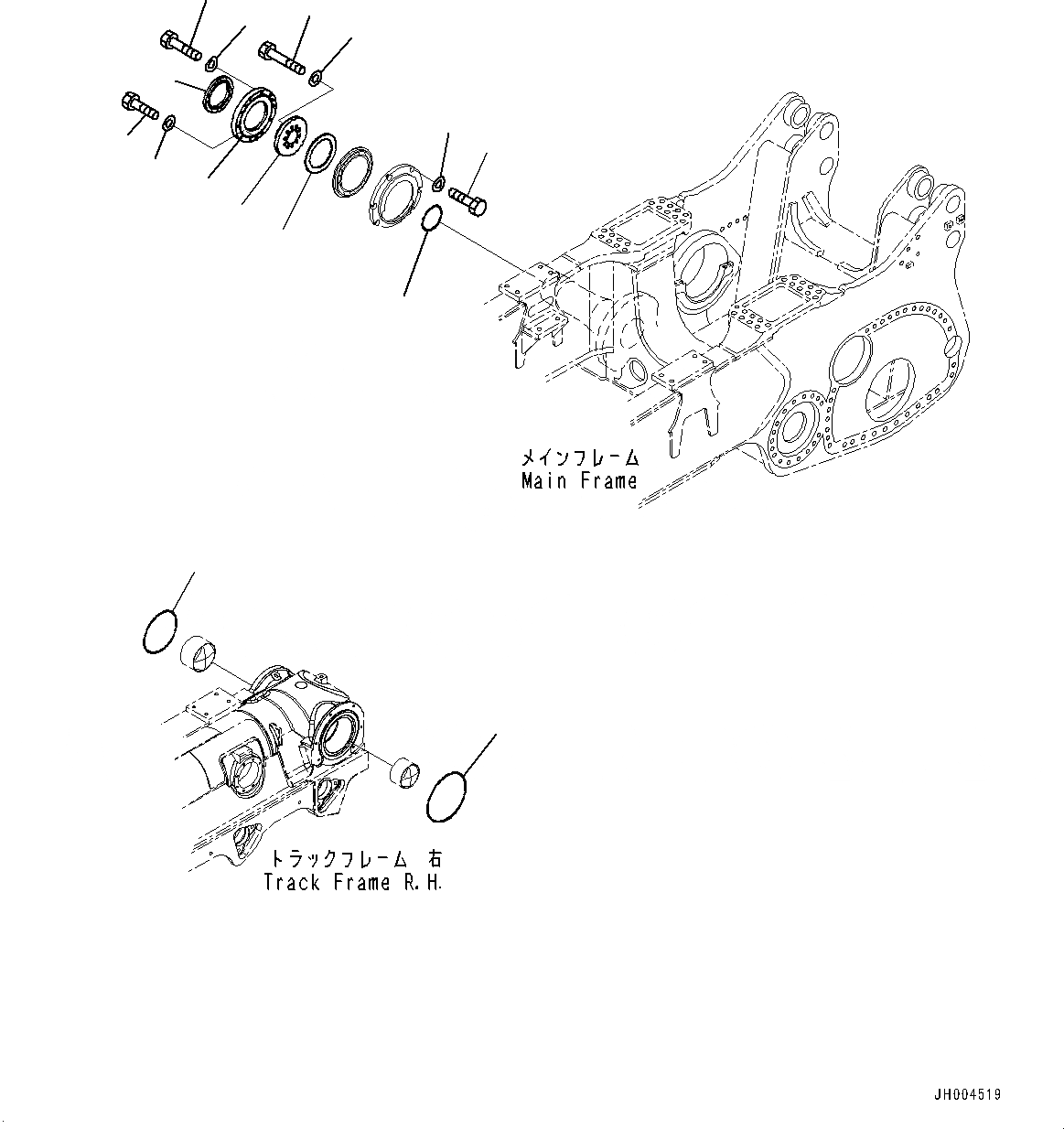 Схема запчастей Komatsu D475A-5E0 - ГУСЕНИЧНАЯ РАМА, PIVOT, ПРАВ. (№7-) ГУСЕНИЧНАЯ РАМА, С ЗАЩИТА ОПОРНЫХ КАТКОВ, ДЛЯ ХОЛОДН. AREA СПЕЦ-ЯIFICATION A (- DEG C), ОТВАЛ С ДВОЙН. ПЕРЕКОСОМ, WEAR RESISTING ВТУЛКА