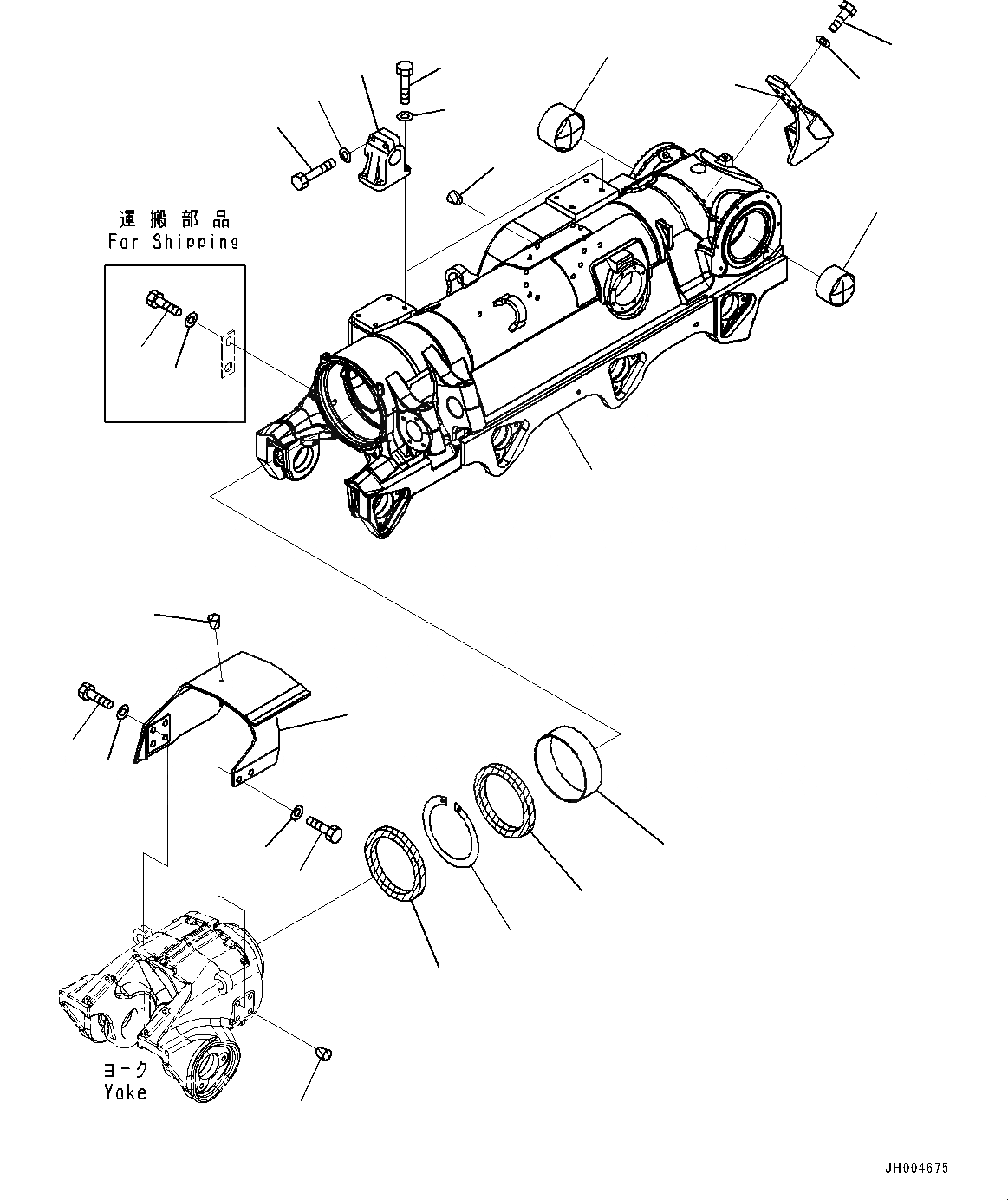Схема запчастей Komatsu D475A-5E0 - ГУСЕНИЧНАЯ РАМА, ПРАВ. (№-) ГУСЕНИЧНАЯ РАМА, С ЗАЩИТА ОПОРНЫХ КАТКОВ