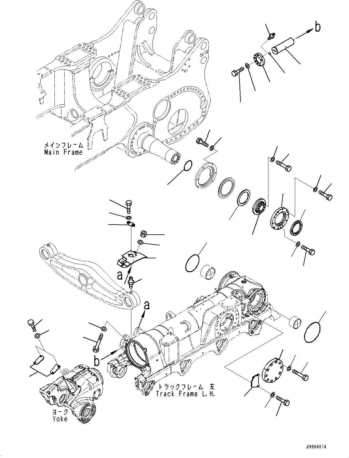 Схема запчастей Komatsu D475A-5E0 - ГУСЕНИЧНАЯ РАМА, PIVOT, ЛЕВ. (№7-) ГУСЕНИЧНАЯ РАМА, С ЗАЩИТА ОПОРНЫХ КАТКОВ