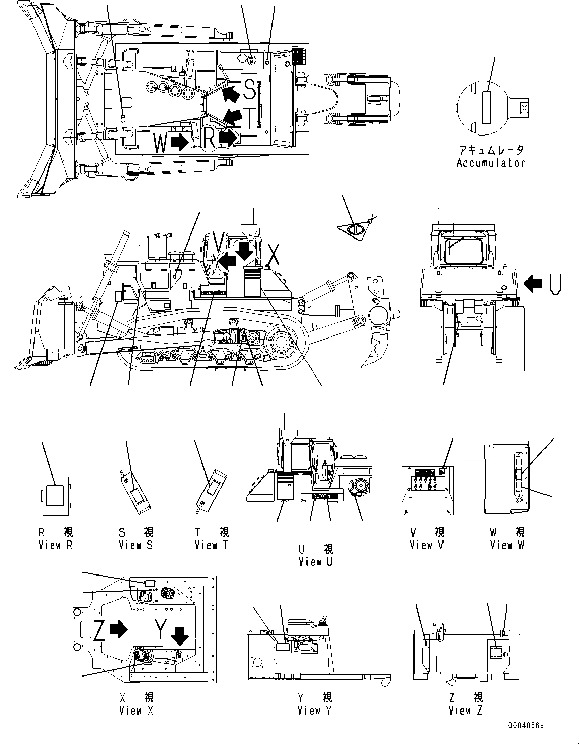 Схема запчастей Komatsu D475A-5E0 - МАРКИРОВКА, (№7-9) МАРКИРОВКА, ИСПАНИЯ