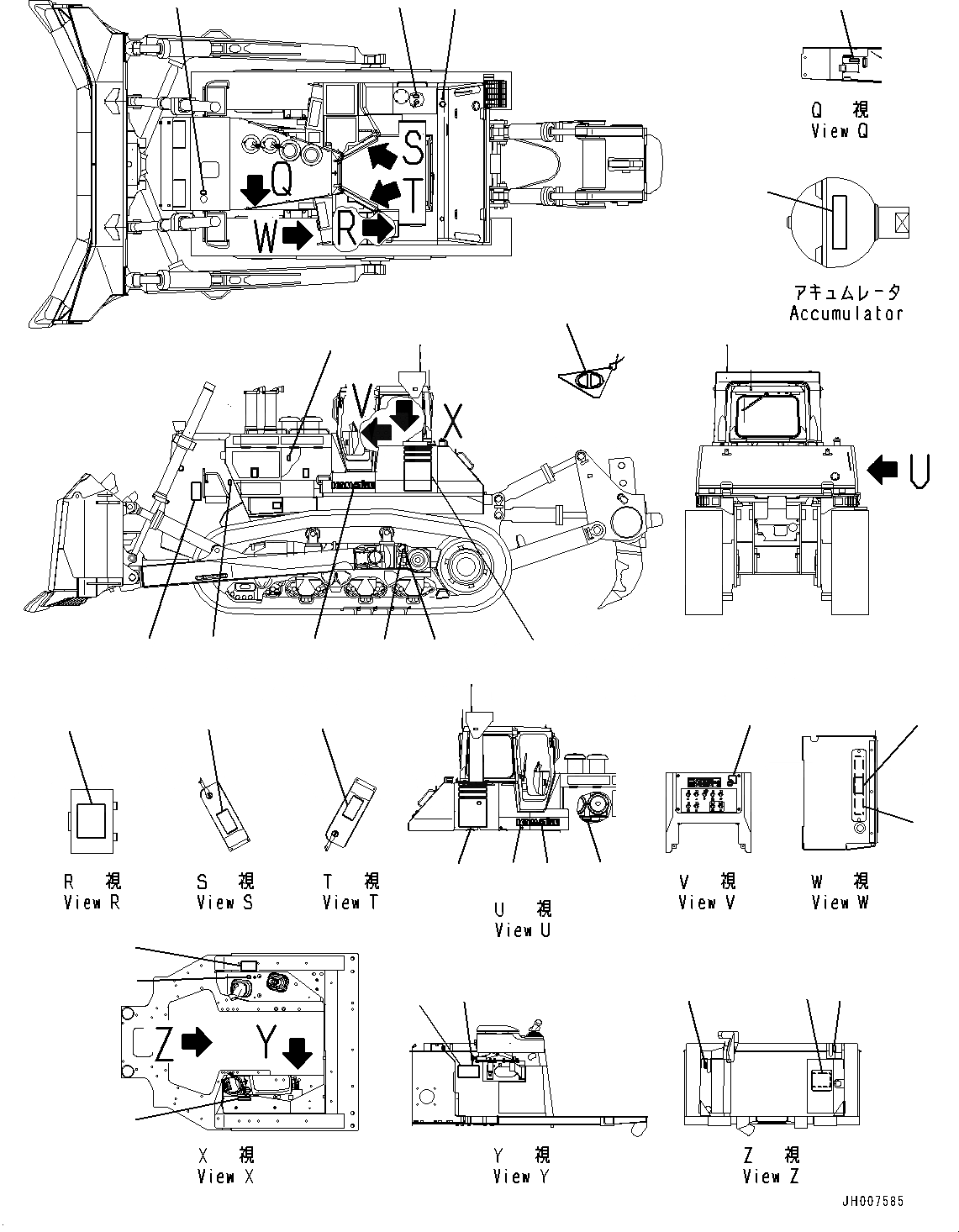 Схема запчастей Komatsu D475A-5E0 - МАРКИРОВКА, (№9-) МАРКИРОВКА, ИСПАНИЯ