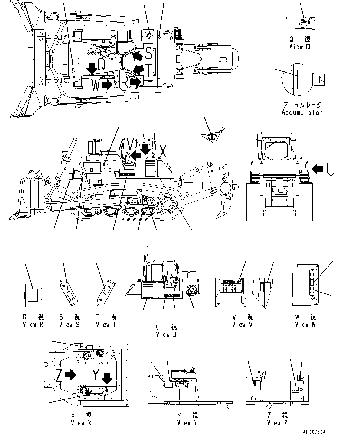 Схема запчастей Komatsu D475A-5E0 - МАРКИРОВКА, (№9-) МАРКИРОВКА, ESTONIAN, ЕС СПЕЦ-ЯIFICATION