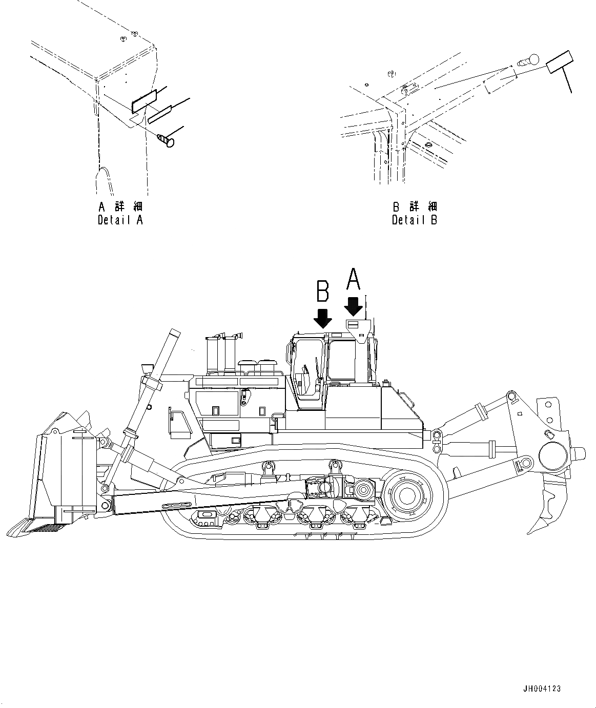 Схема запчастей Komatsu D475A-5E0 - ROPS ПЛАСТИНА (№7-) ROPS ПЛАСТИНА, GREEK-АНГЛ.