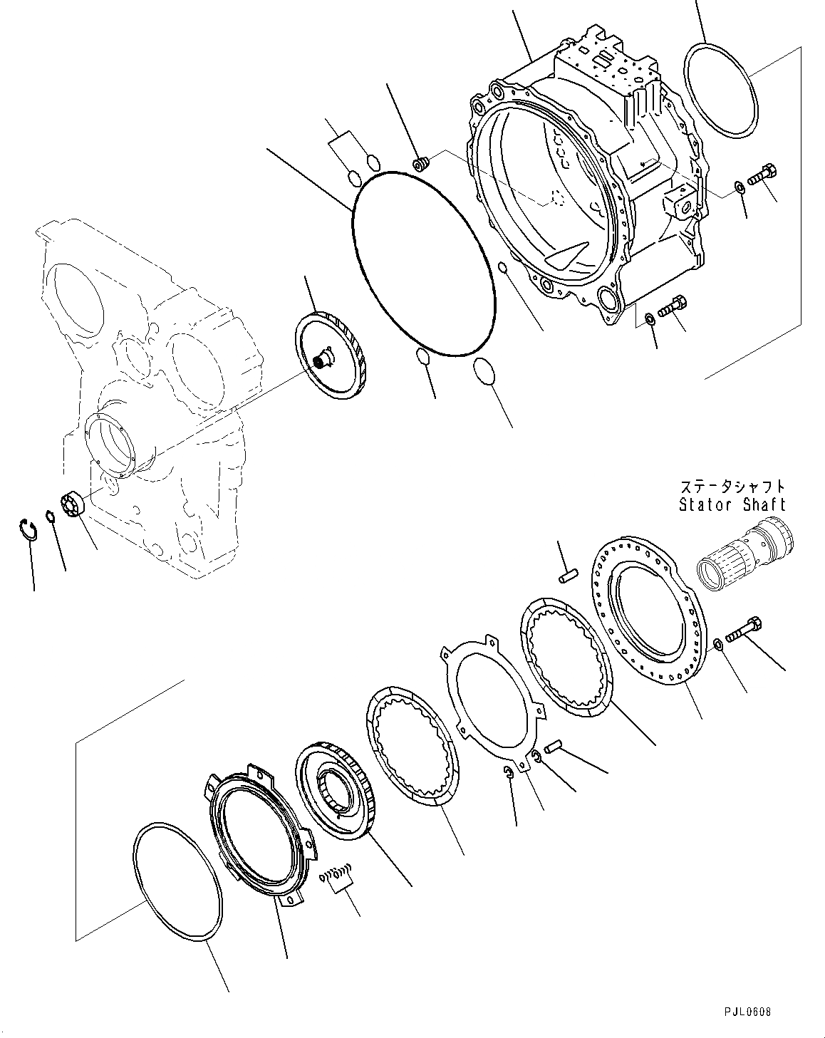 Схема запчастей Komatsu D475A-5E0 - СИЛОВАЯ ПЕРЕДАЧА, ЗАДН. ЧАСТЬ (№7-) СИЛОВАЯ ПЕРЕДАЧА