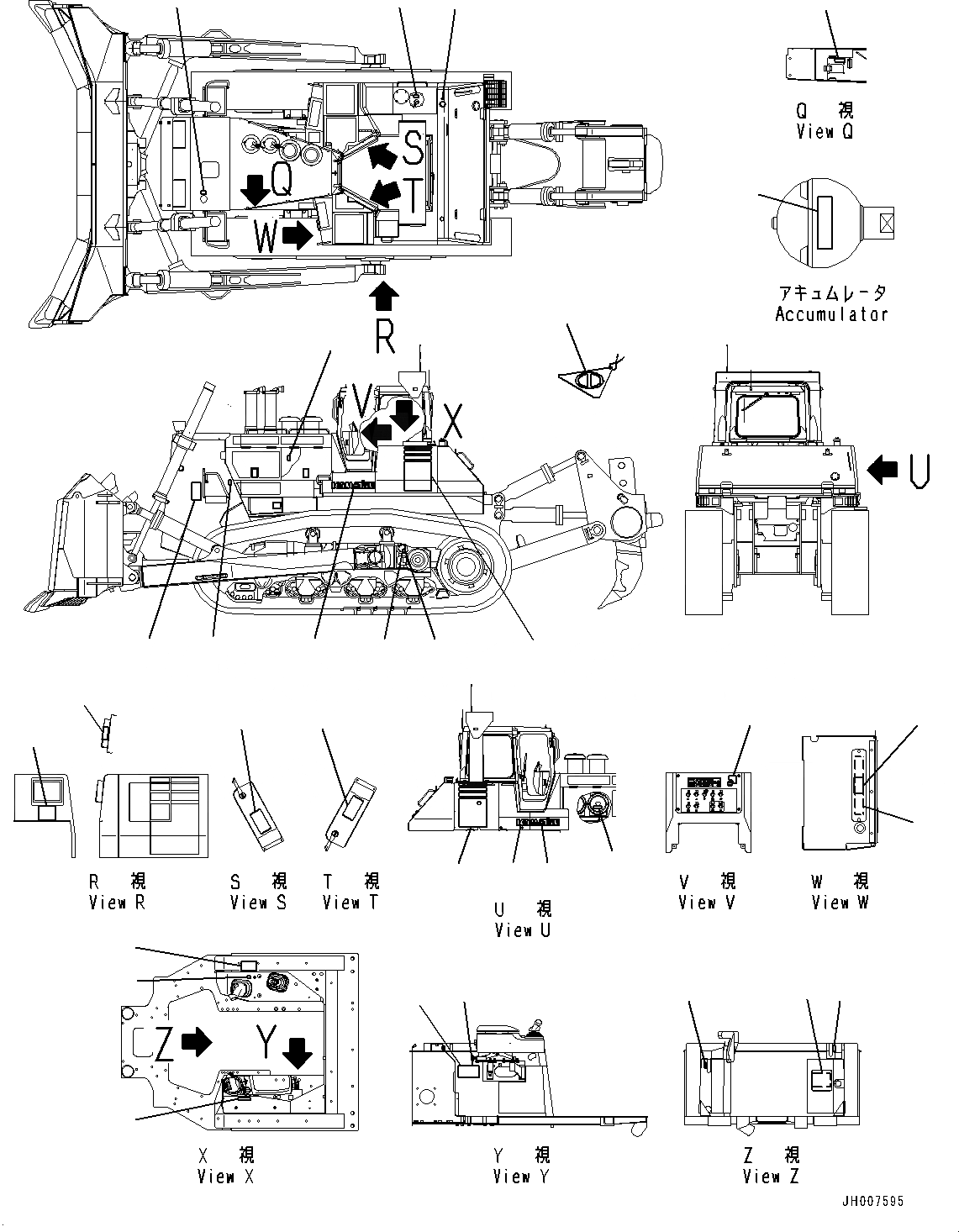 Схема запчастей Komatsu D475A-5E0 - МАРКИРОВКА, (№9-) МАРКИРОВКА, ПОРТУГАЛ., TEXT ТИП, MINING СПЕЦ-ЯIFICATION